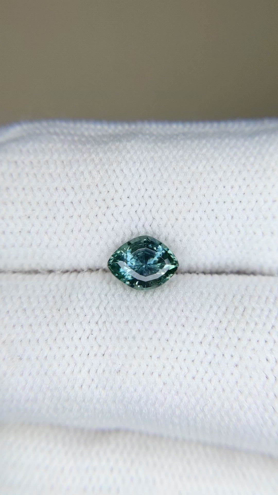 0.97 Ct. Bluish Green Sapphire from Montana Size Video
