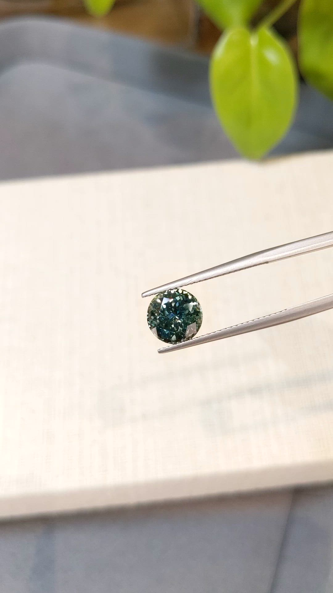 3.45 Ct. Bluish Green Sapphire from Montana Size Video
