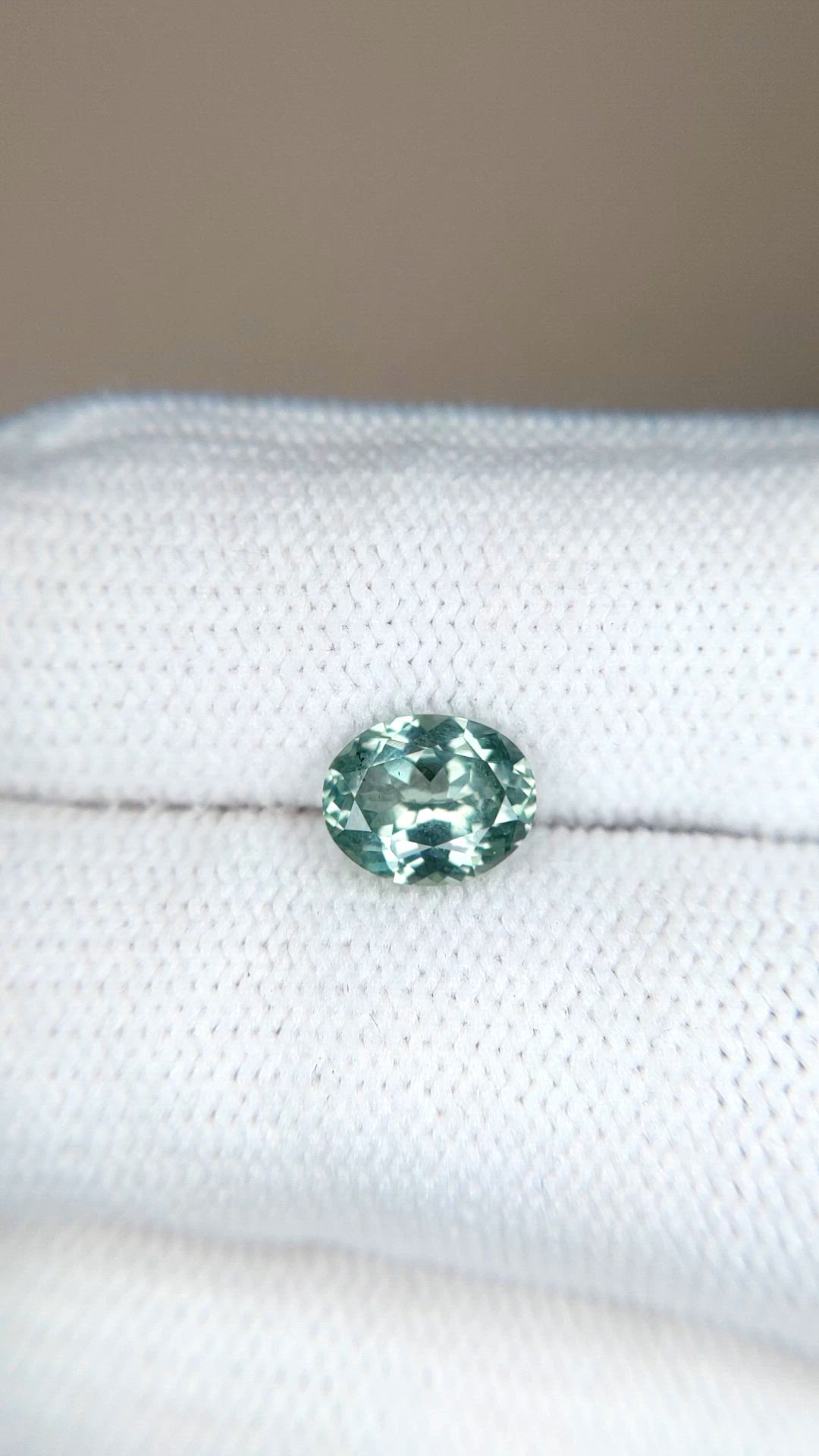 1.45 Ct. Bluish Green Sapphire from Montana Size Video