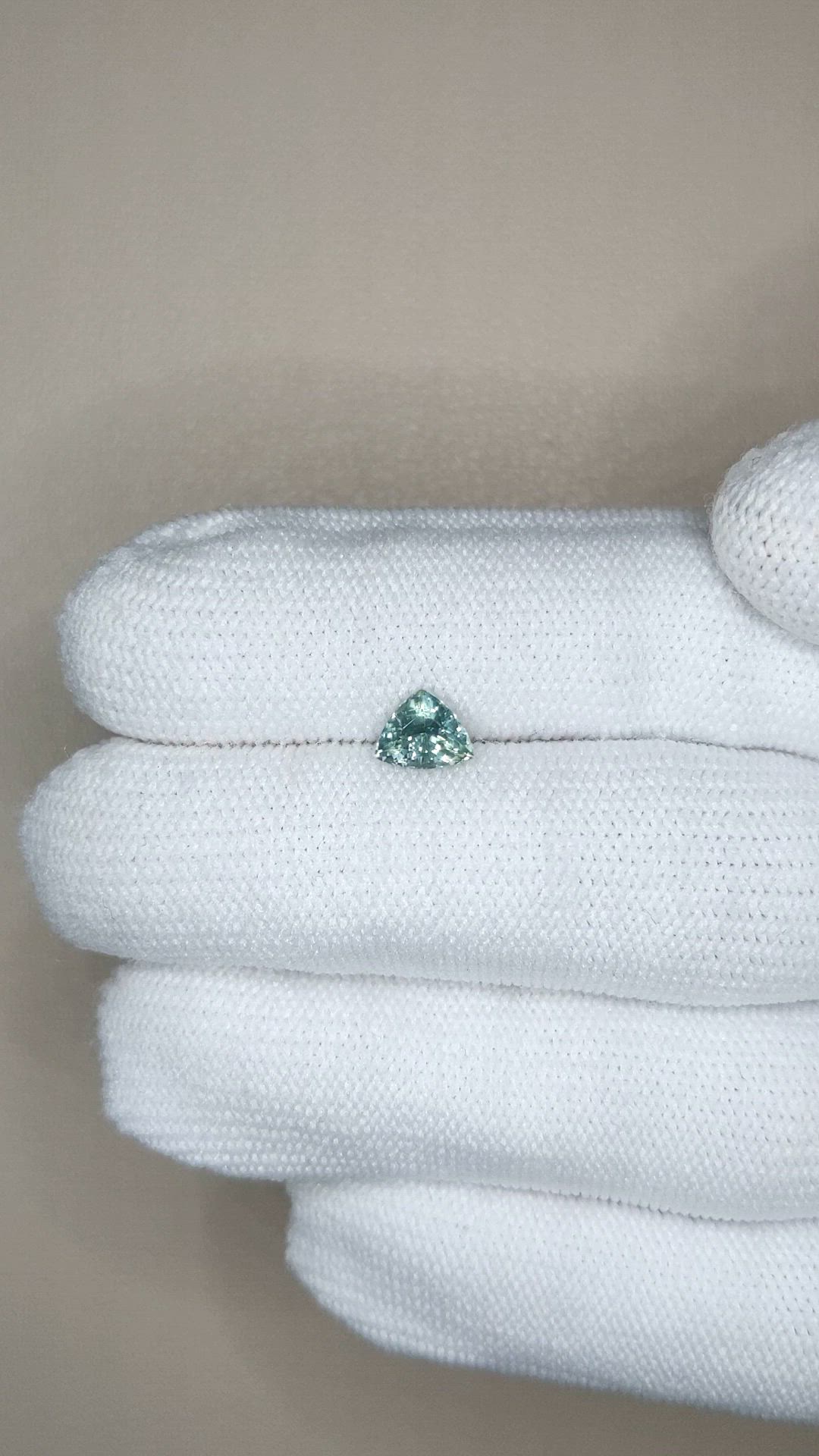 0.80 Ct. Bluish Green Sapphire from Montana Size Video
