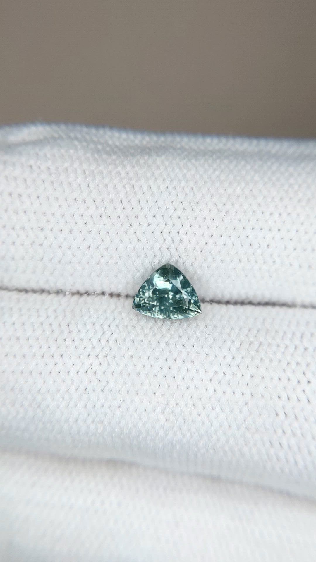 0.80 Ct. Bluish Green Sapphire from Montana Size Video