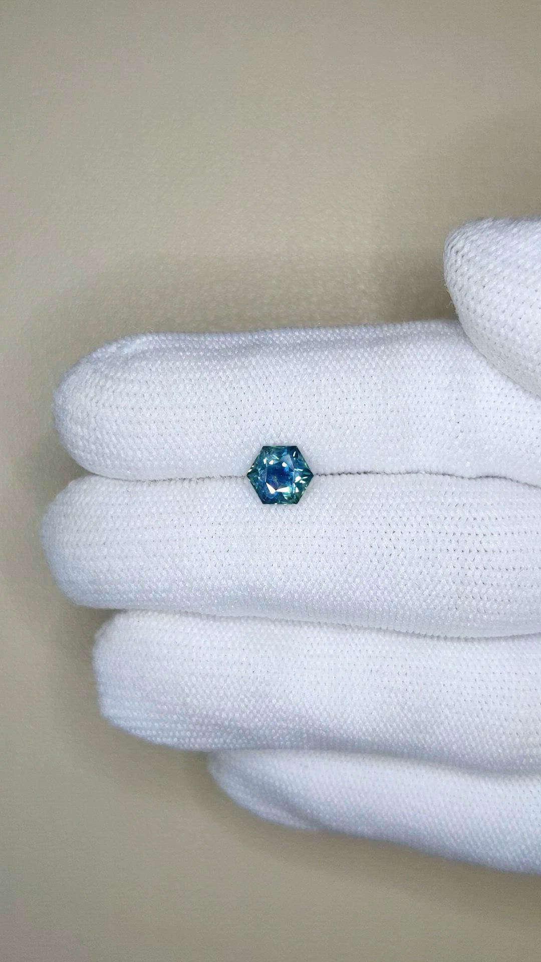 1.27 Ct. Greenish Blue Sapphire from Montana Size Video