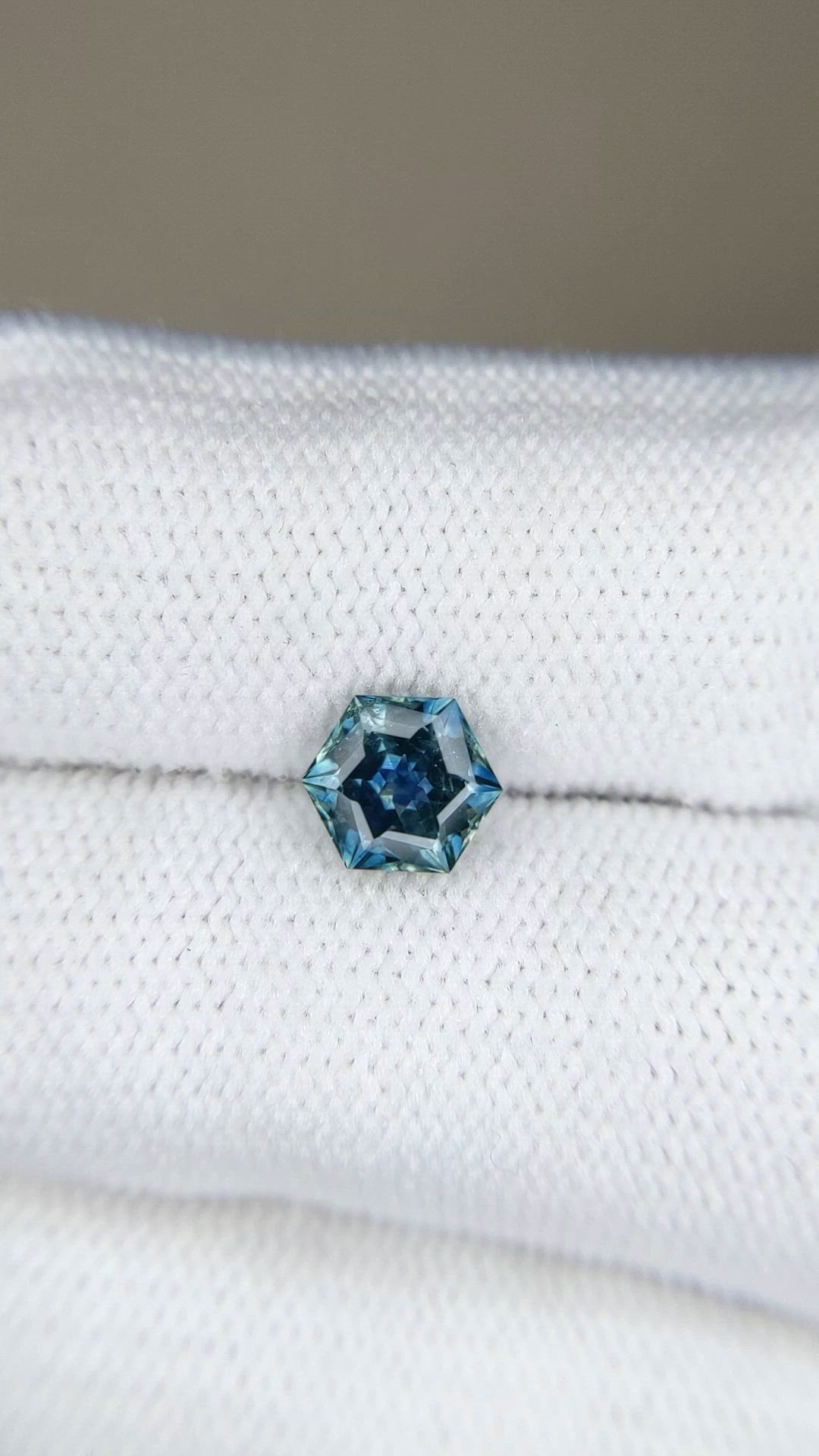 1.27 Ct. Greenish Blue Sapphire from Montana Size Video