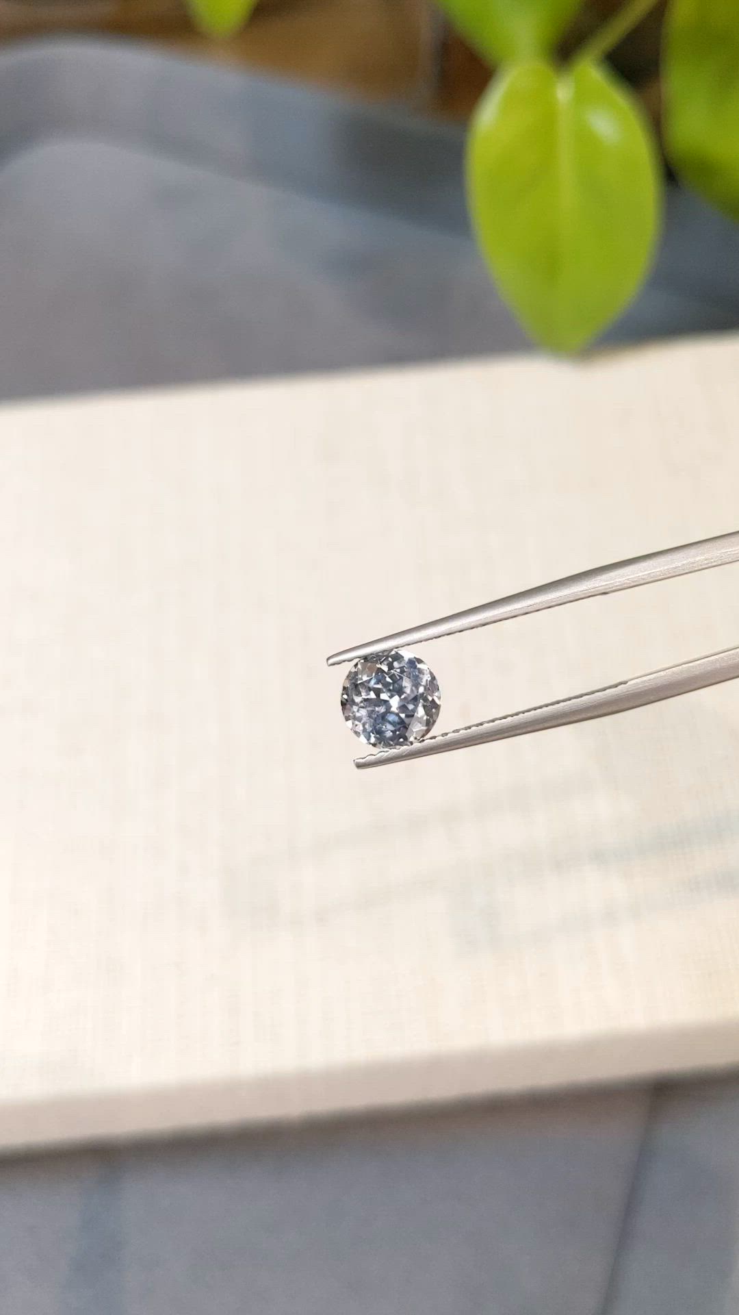 1.86 Ct. Bluish Grey Sapphire from Montana Size Video