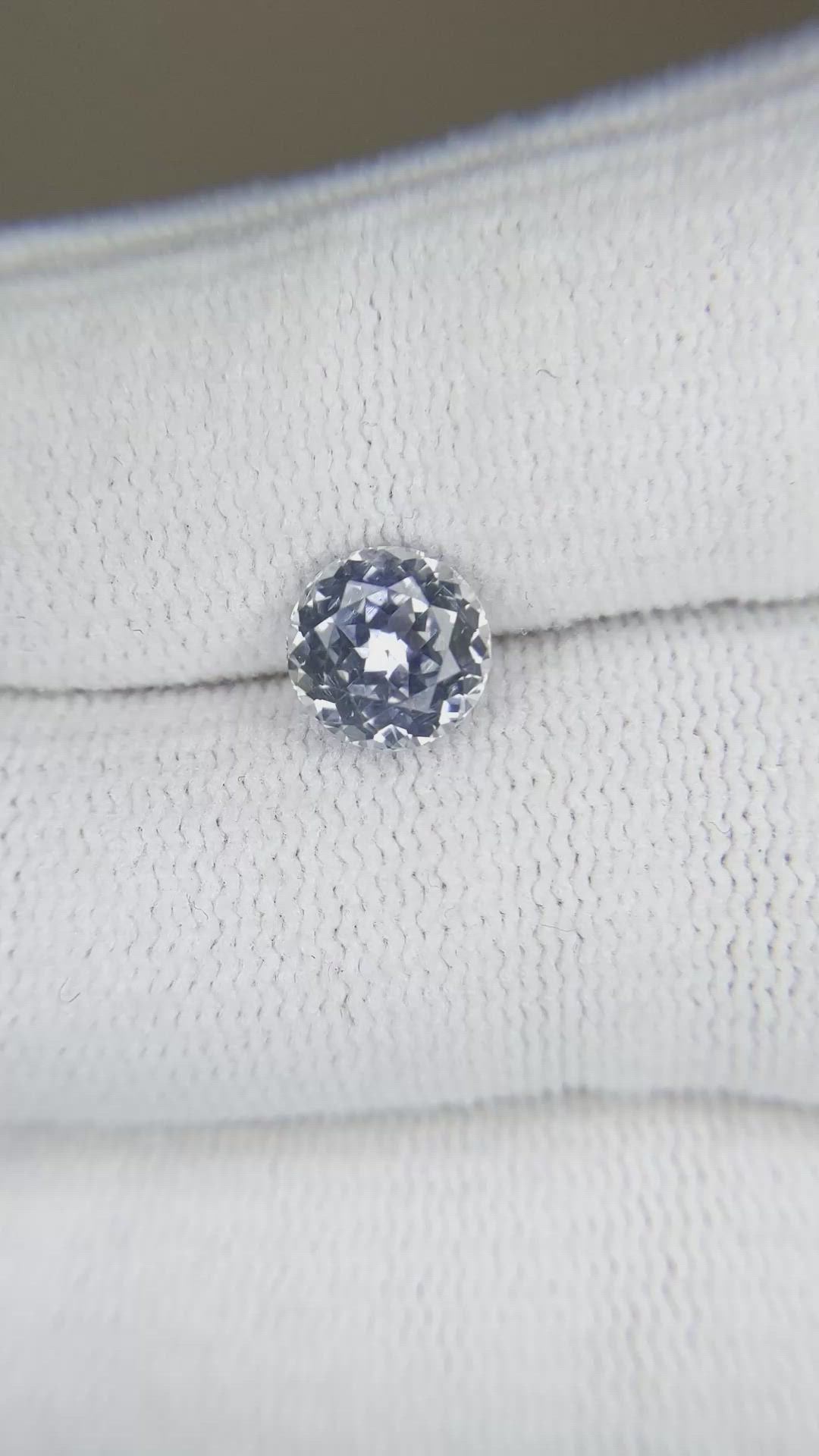 1.86 Ct. Bluish Grey Sapphire from Montana Size Video