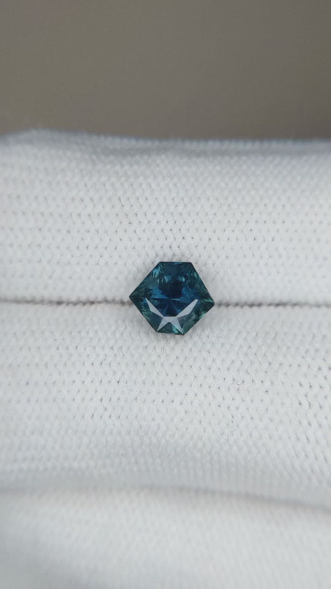 1.43 Ct. Greenish Blue Sapphire from Montana Size Video