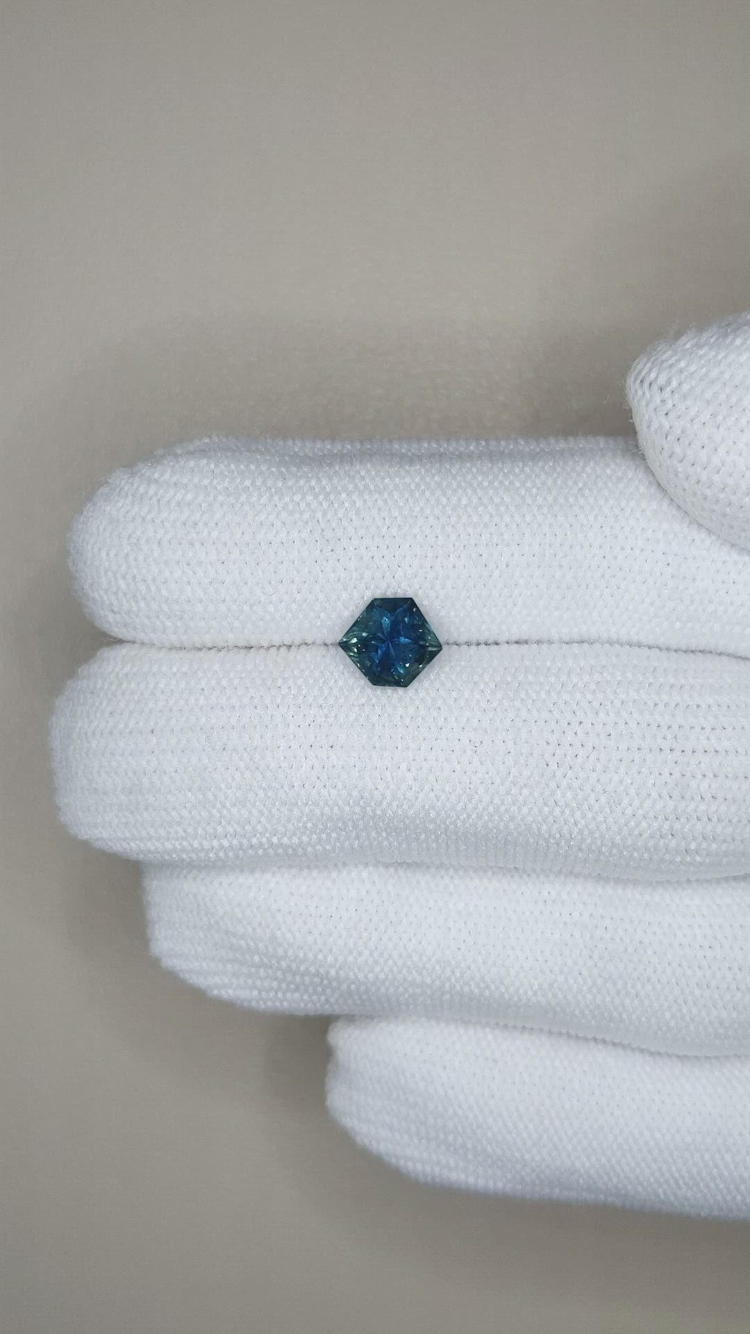 1.43 Ct. Greenish Blue Sapphire from Montana Size Video