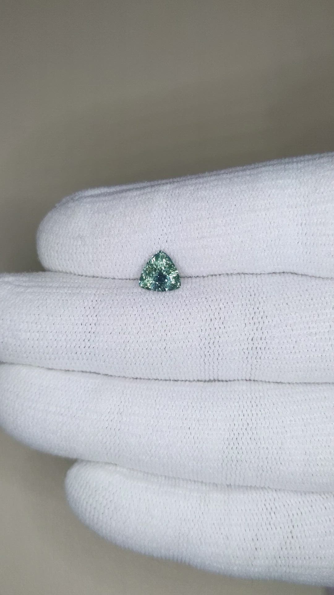 1.10 Ct. Bluish Green Sapphire from Montana Size Video