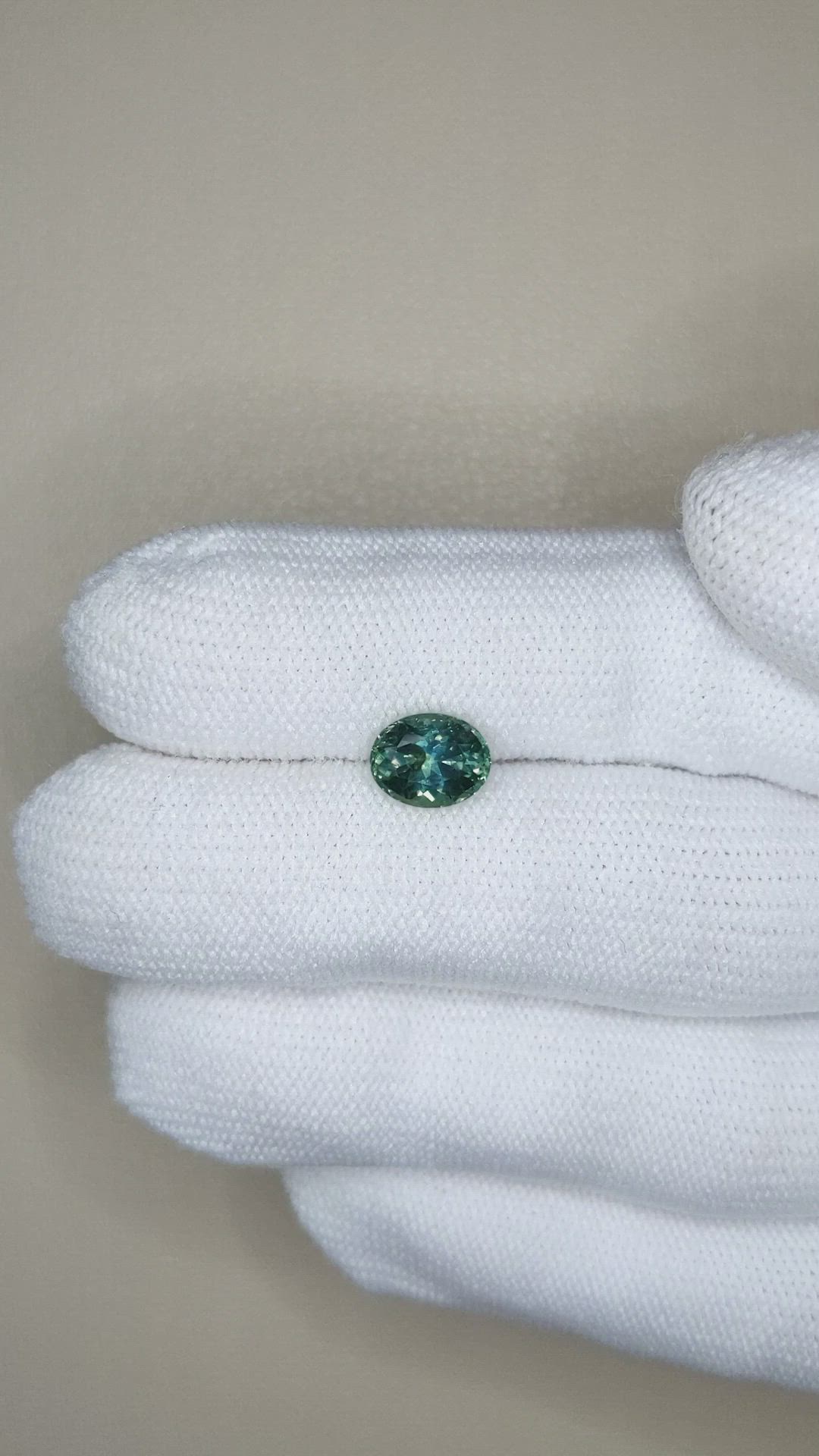 1.87 Ct. Bluish Green Sapphire from Montana Size Video