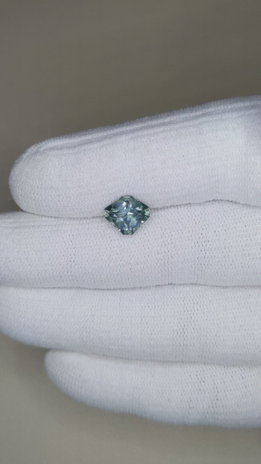 2.17 Ct. Greenish Blue Sapphire from Montana Size Video