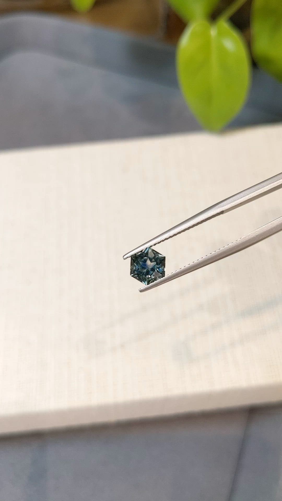 1.47 Ct. Bluish Green Sapphire from Montana Size Video