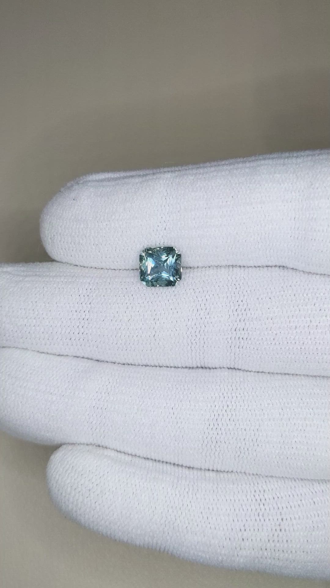 2.15 Ct. Greenish Blue Sapphire from Montana Size Video