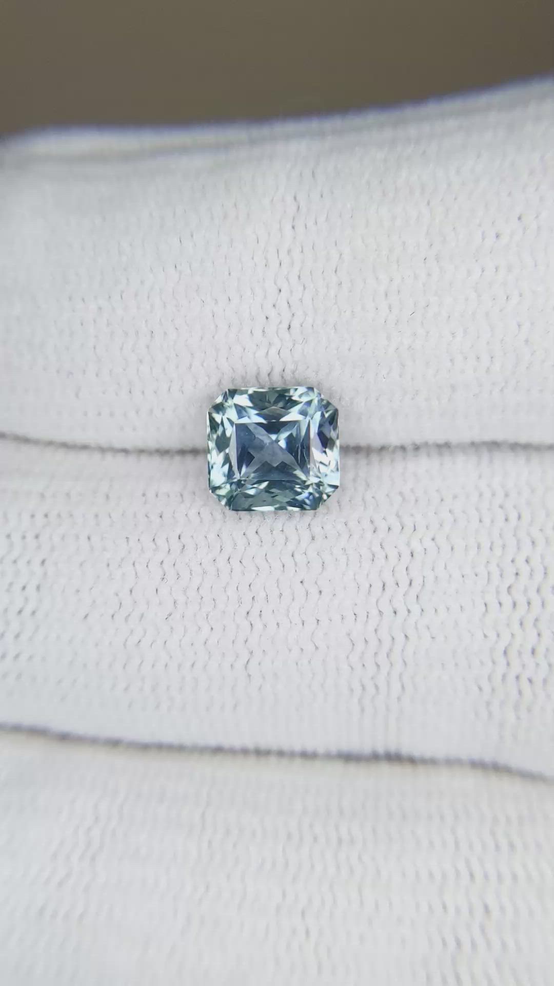 2.15 Ct. Greenish Blue Sapphire from Montana Size Video