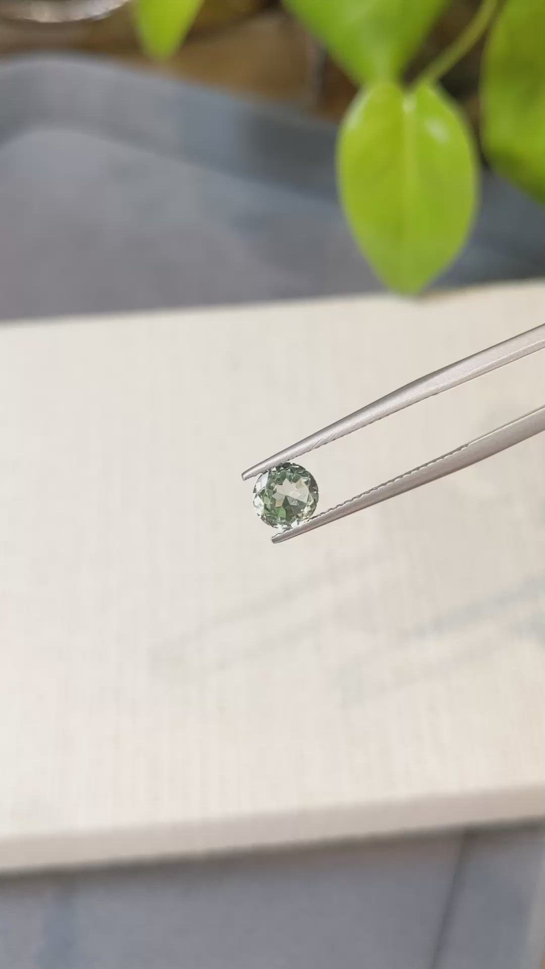 0.92 Ct. Bluish Green Sapphire from Montana Size Video