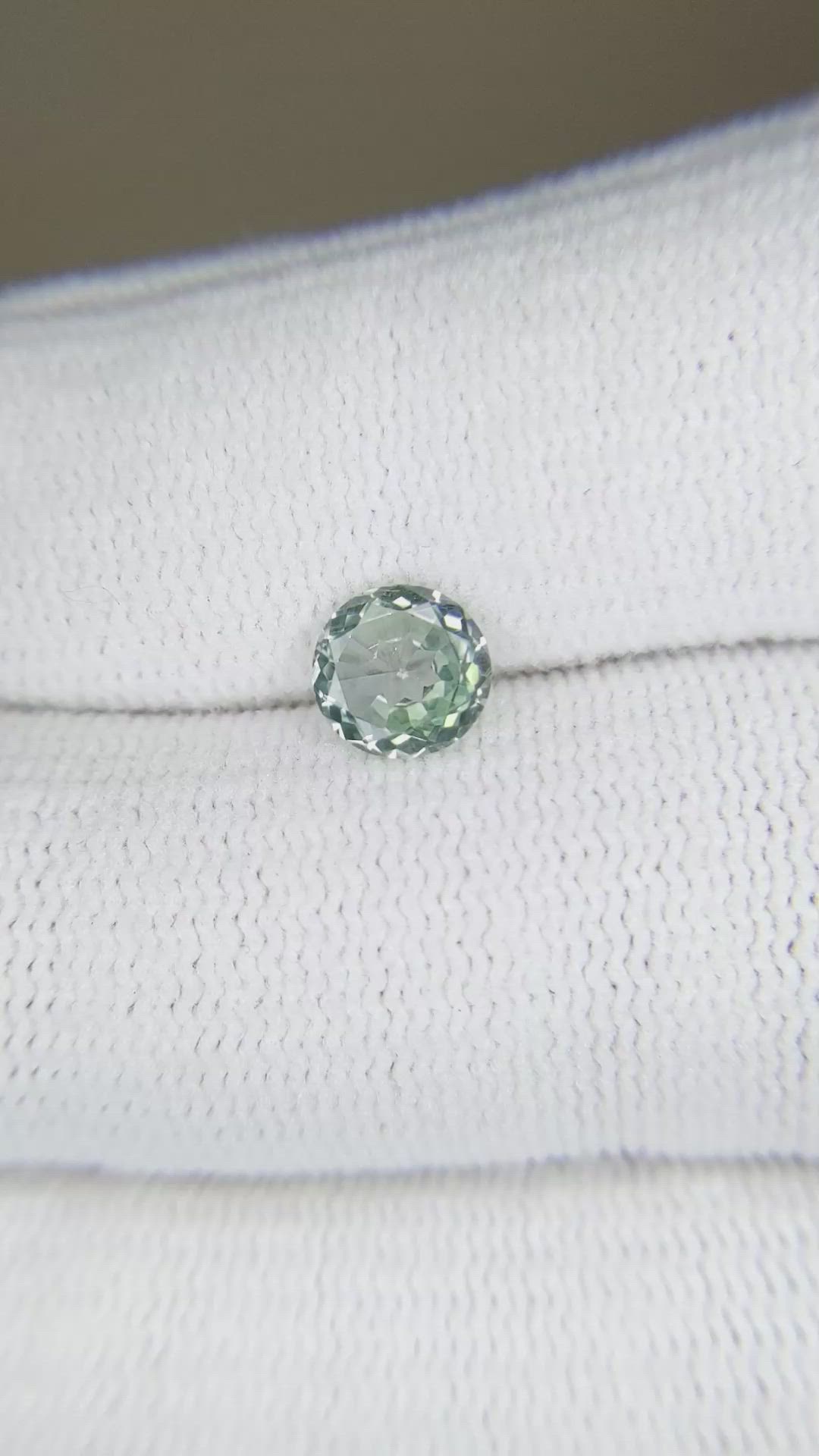 0.92 Ct. Bluish Green Sapphire from Montana Size Video