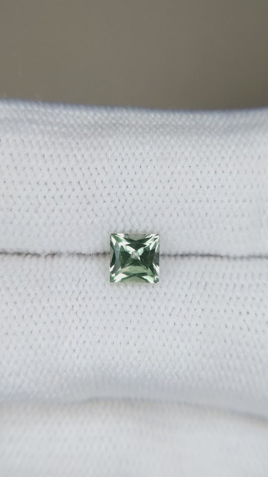 0.92 Ct. Green Sapphire from Montana Size Video
