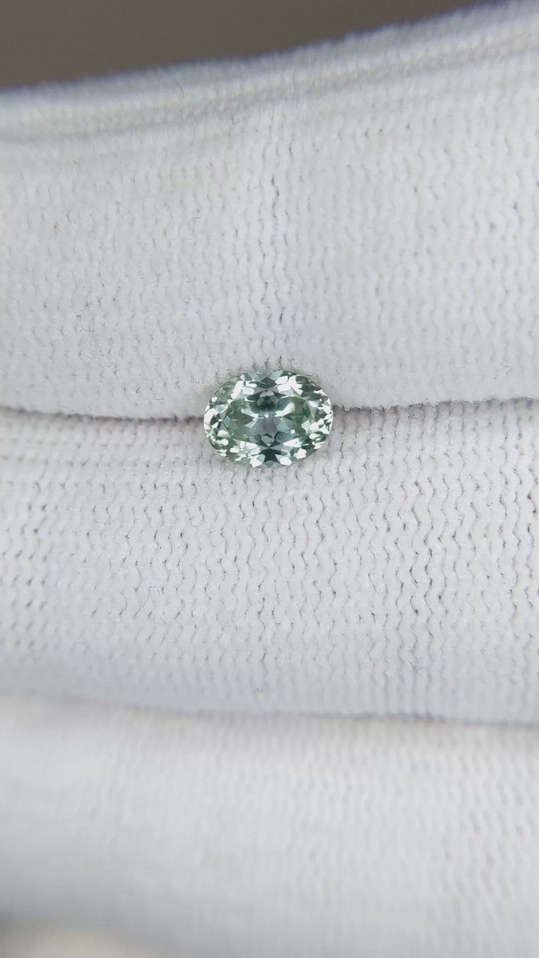0.92 Ct. Green Sapphire from Montana Size Video