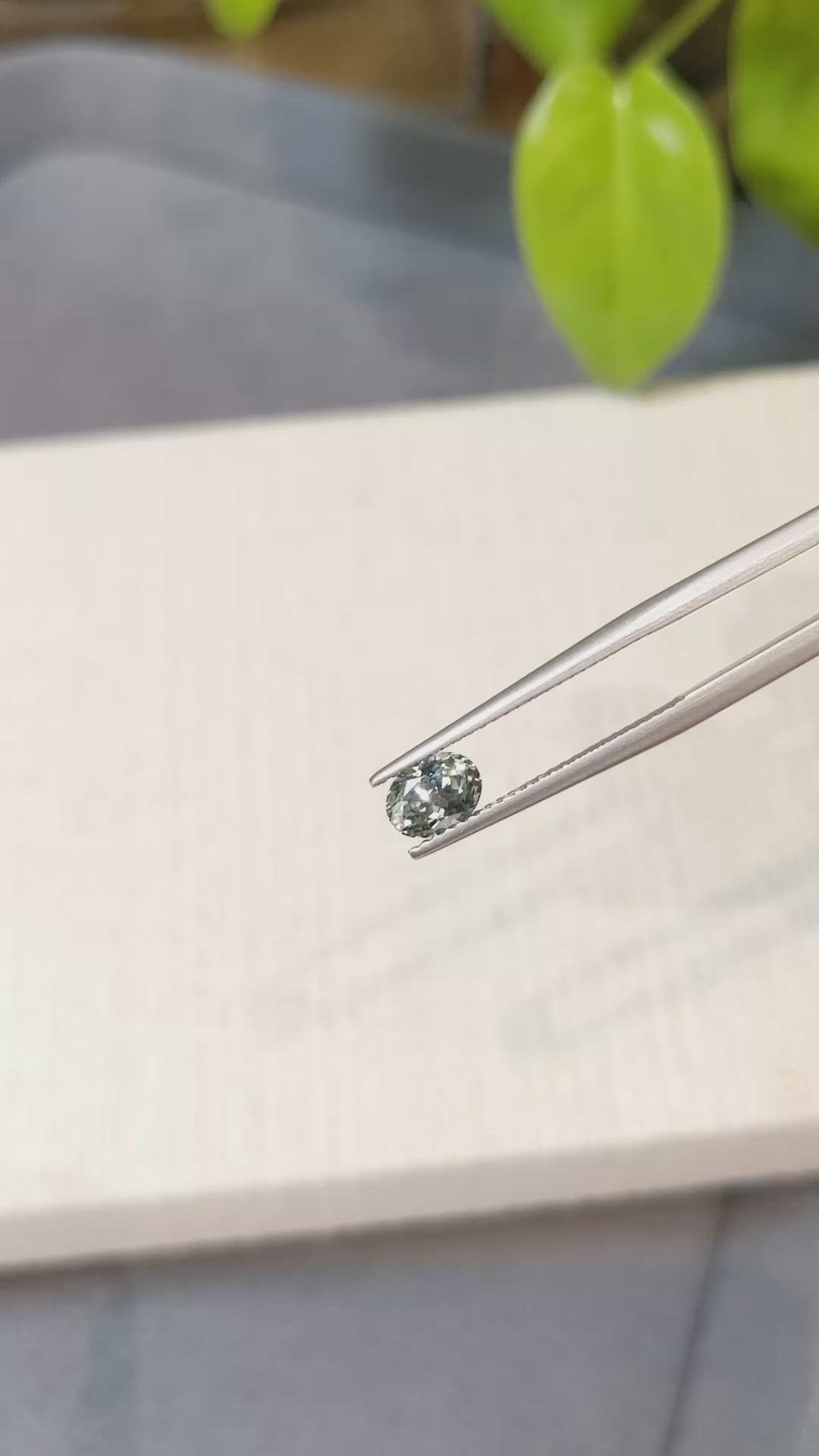 0.92 Ct. Green Sapphire from Montana Size Video