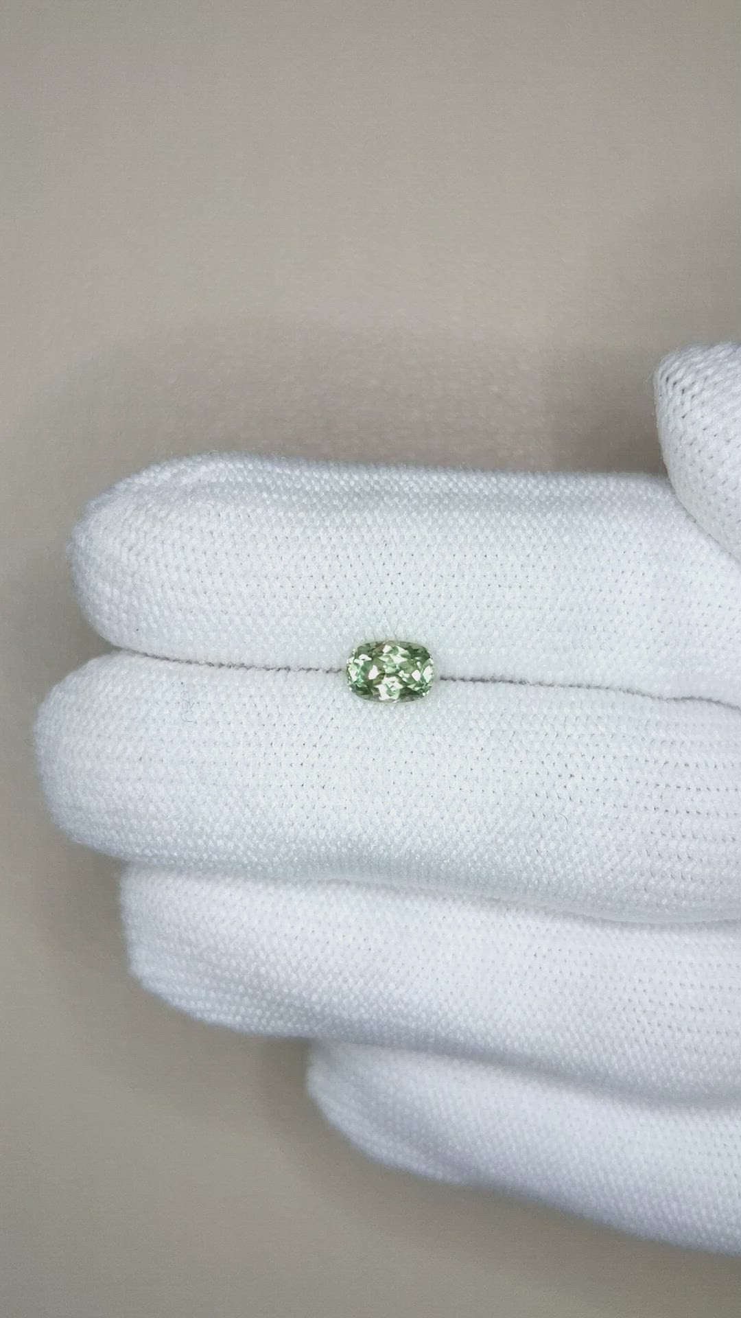 0.93 Ct. Green Sapphire from Montana Size Video