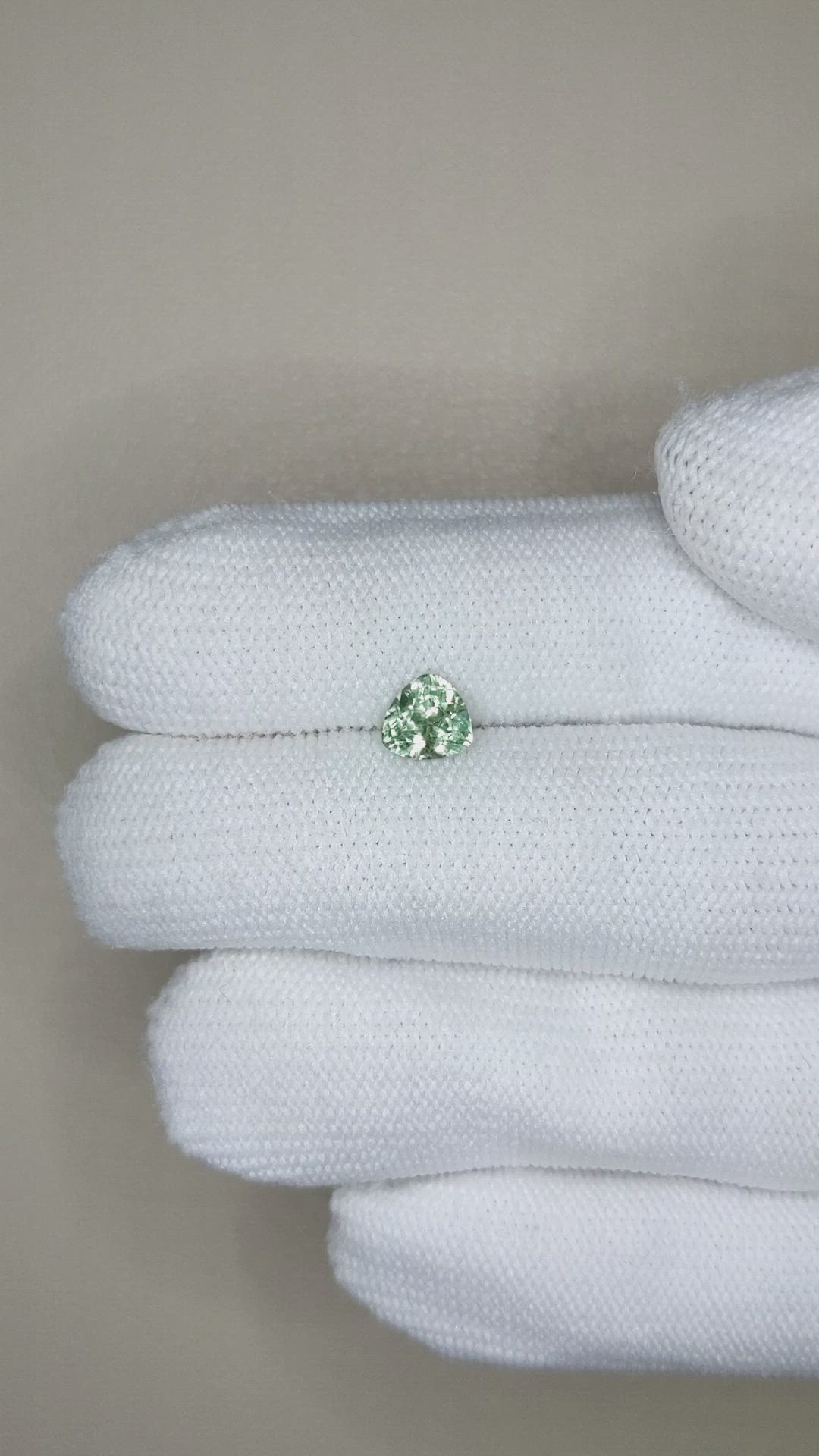 0.91 Ct. Green Sapphire from Montana Size Video