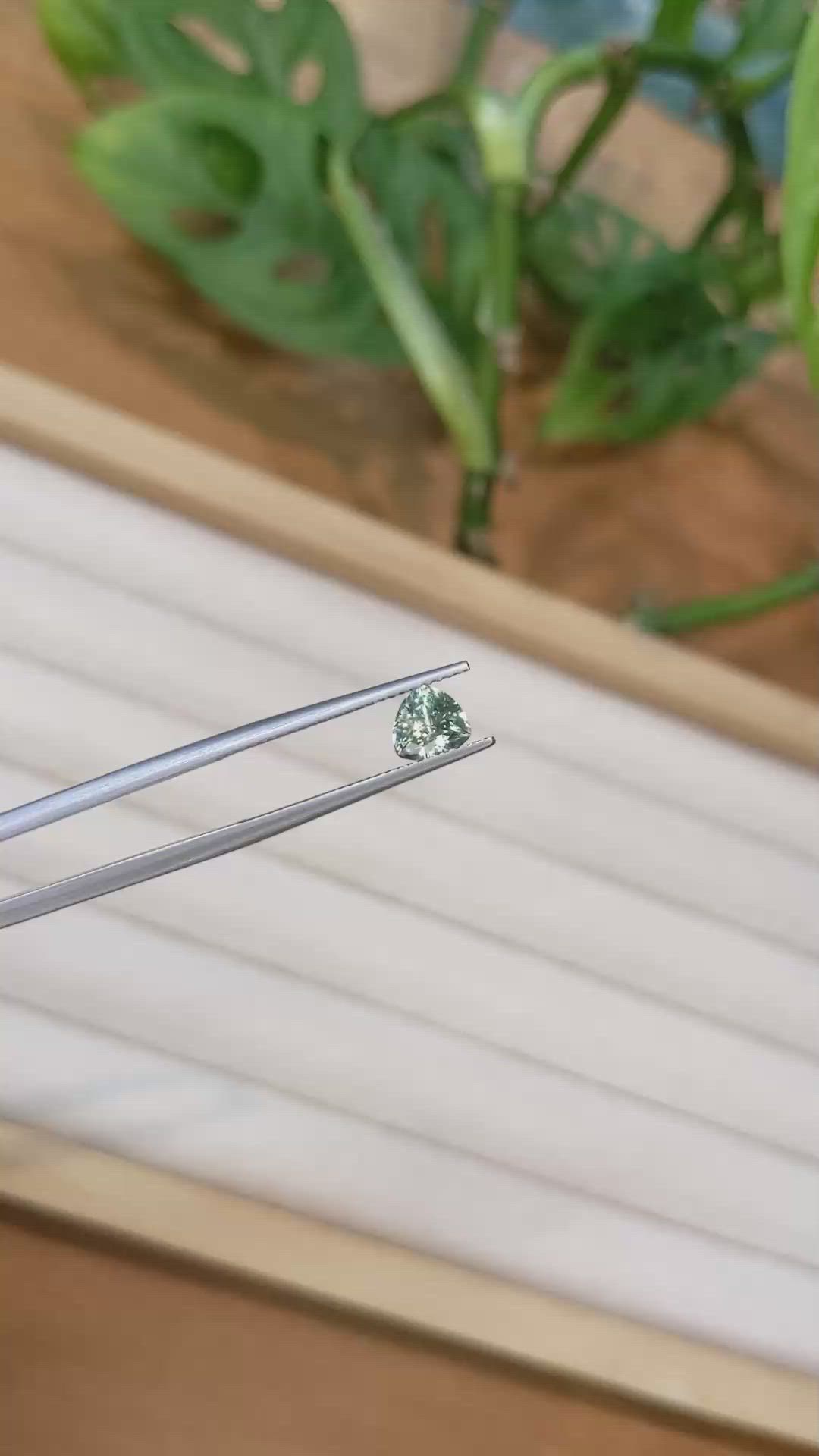 0.91 Ct. Green Sapphire from Montana Size Video