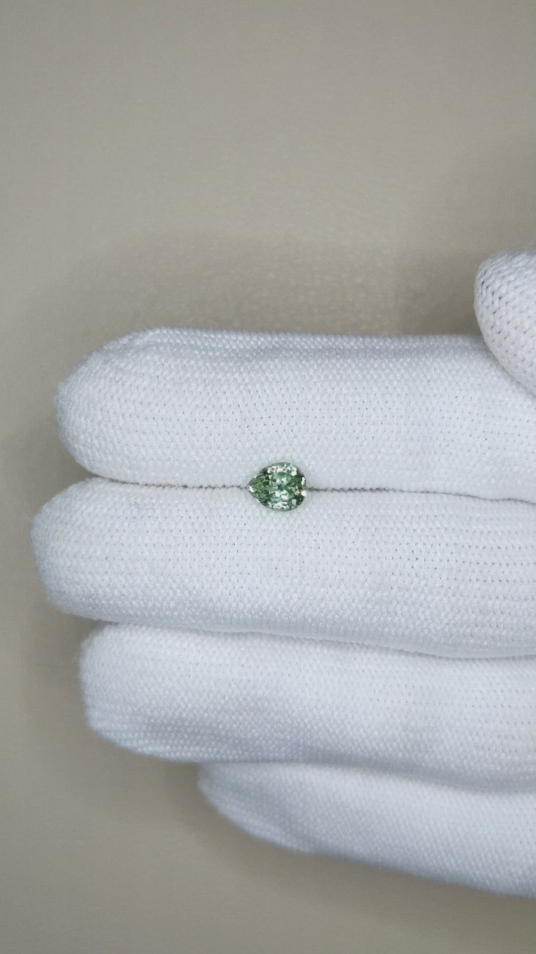 0.90 Ct. Green Sapphire from Montana Size Video