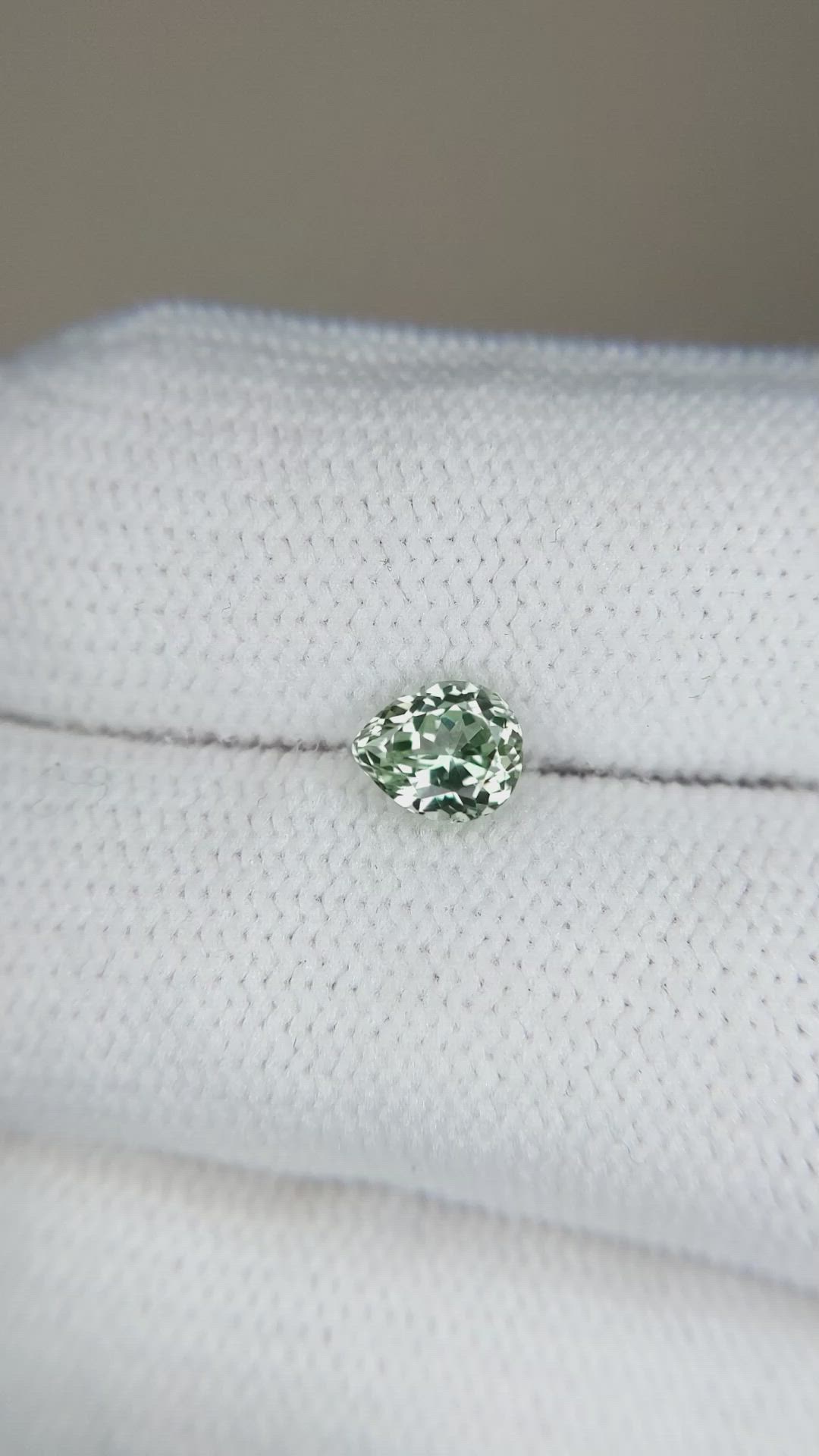 0.90 Ct. Green Sapphire from Montana Size Video