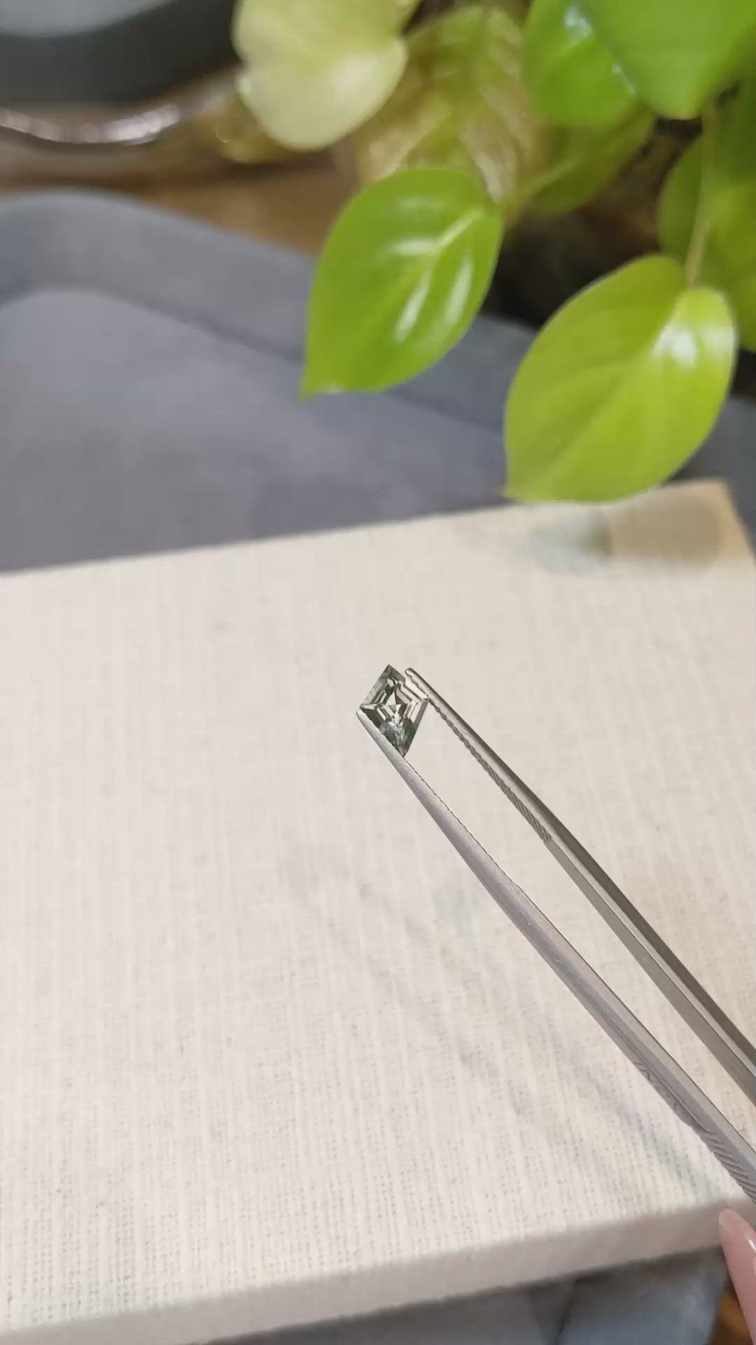 0.92 Ct. Green Sapphire from Montana Size Video