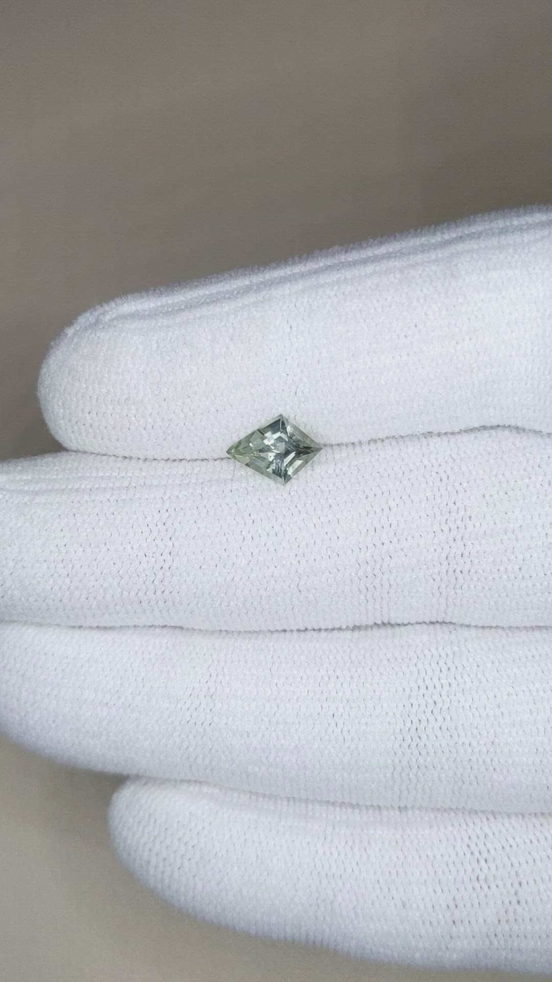 0.92 Ct. Green Sapphire from Montana Size Video