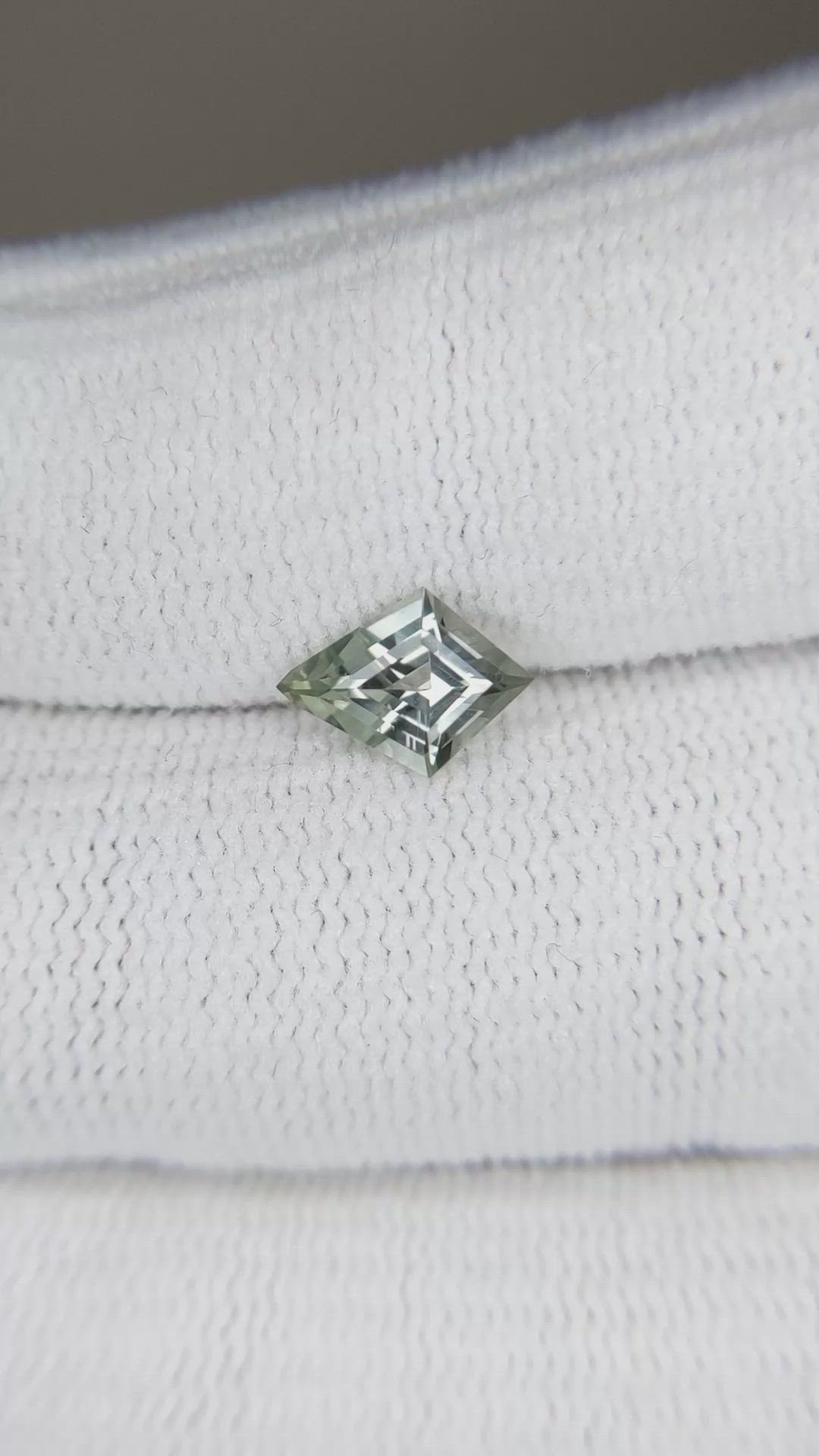 0.92 Ct. Green Sapphire from Montana Size Video