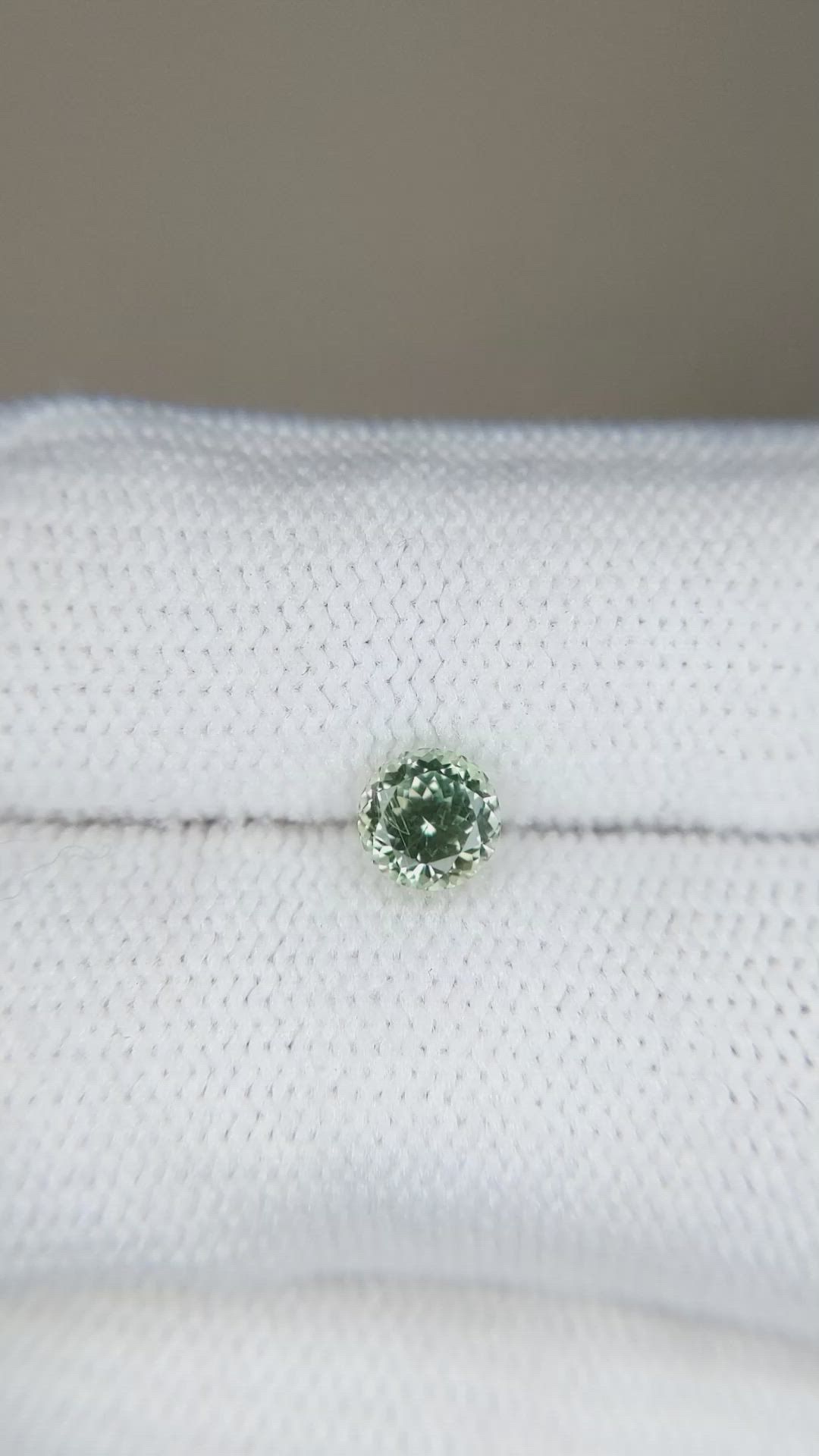 0.91 Ct. Green Sapphire from Montana Size Video