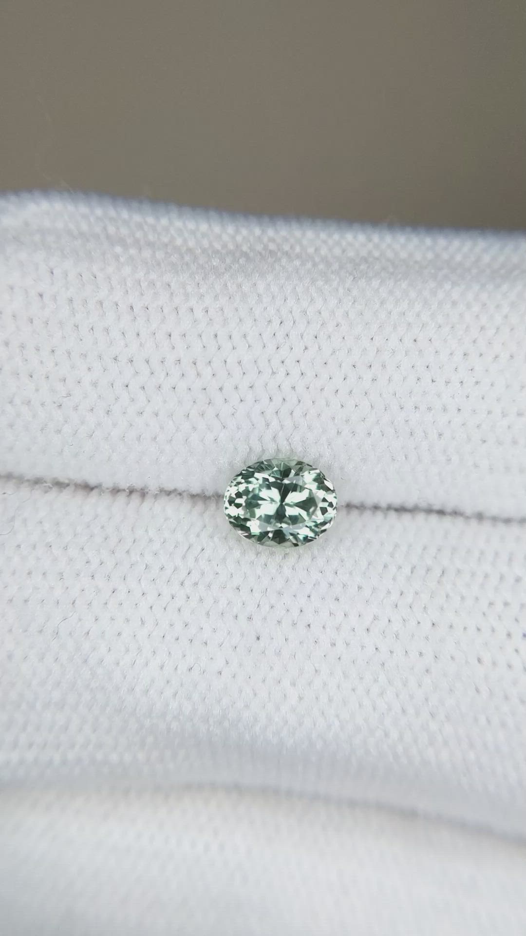 0.91 Ct. Green Sapphire from Montana Size Video