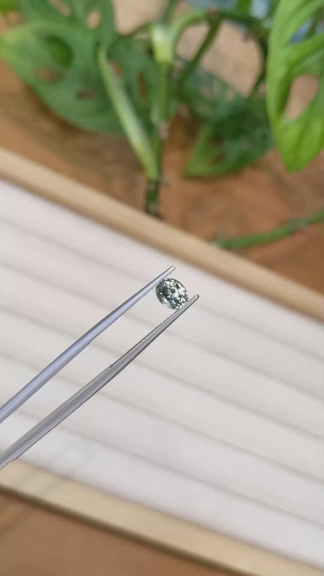 0.91 Ct. Green Sapphire from Montana Size Video