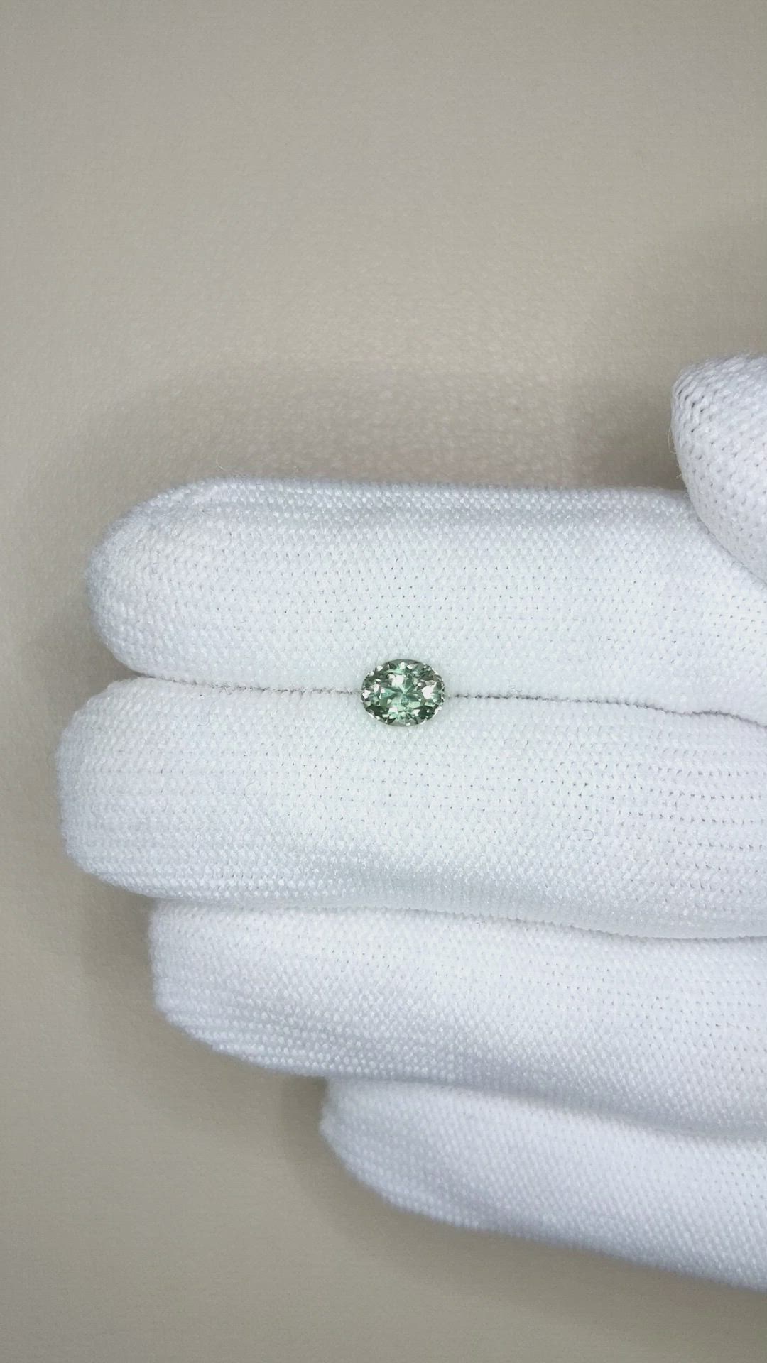 0.91 Ct. Green Sapphire from Montana Size Video