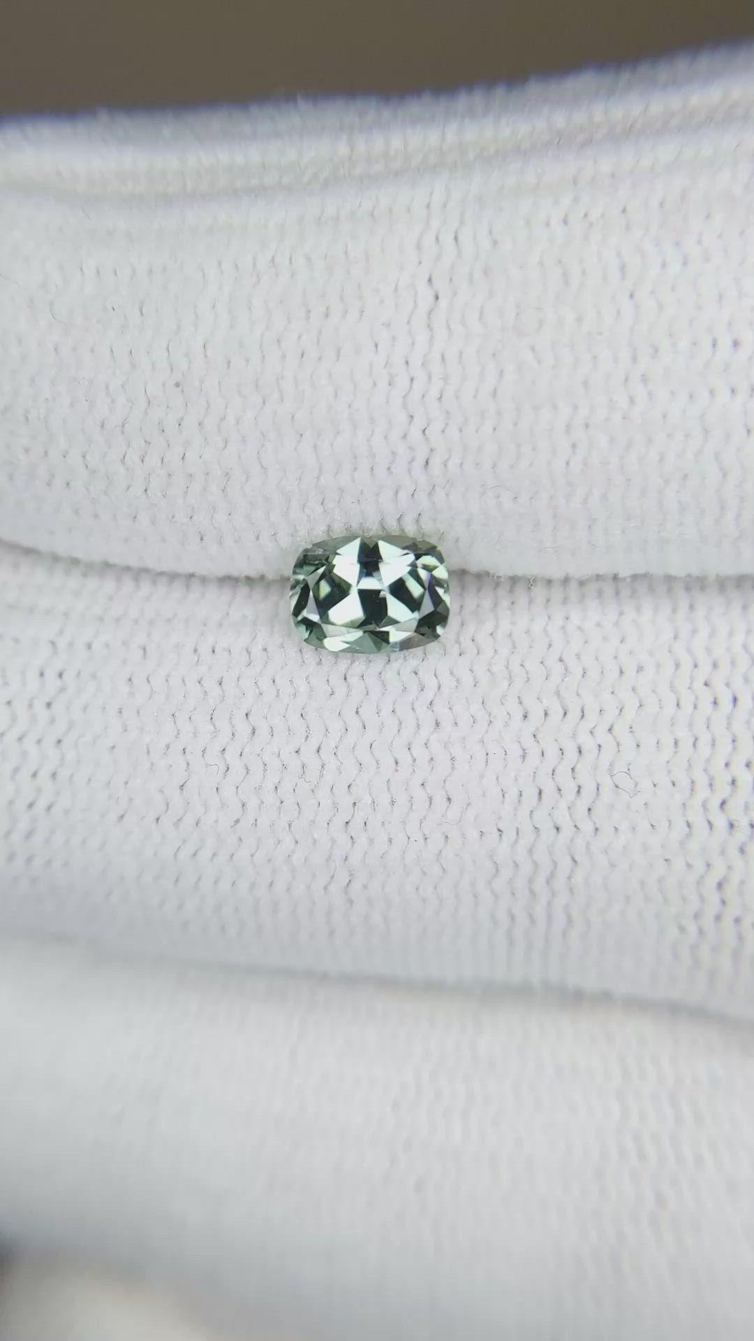 0.83 Ct. Bluish Green Sapphire from Montana Size Video
