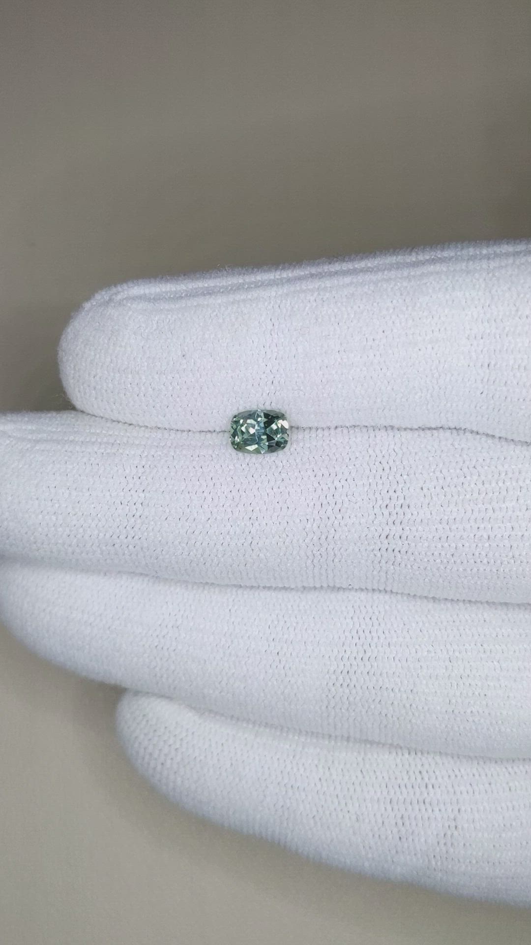 0.83 Ct. Bluish Green Sapphire from Montana Size Video
