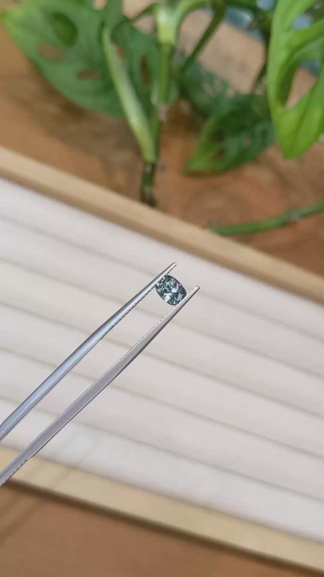 0.85 Ct. Greenish Blue Sapphire from Montana Size Video