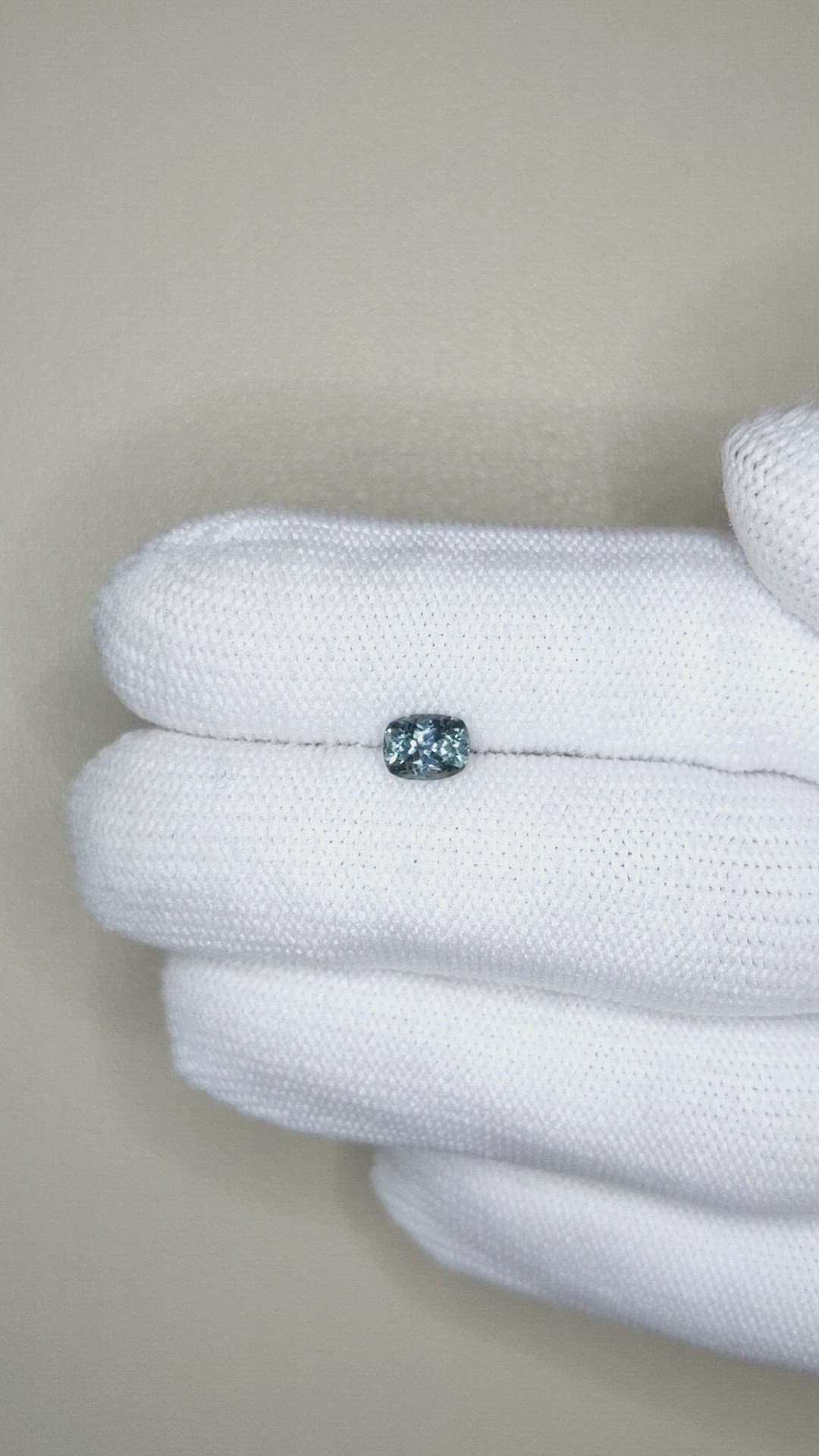 0.85 Ct. Greenish Blue Sapphire from Montana Size Video