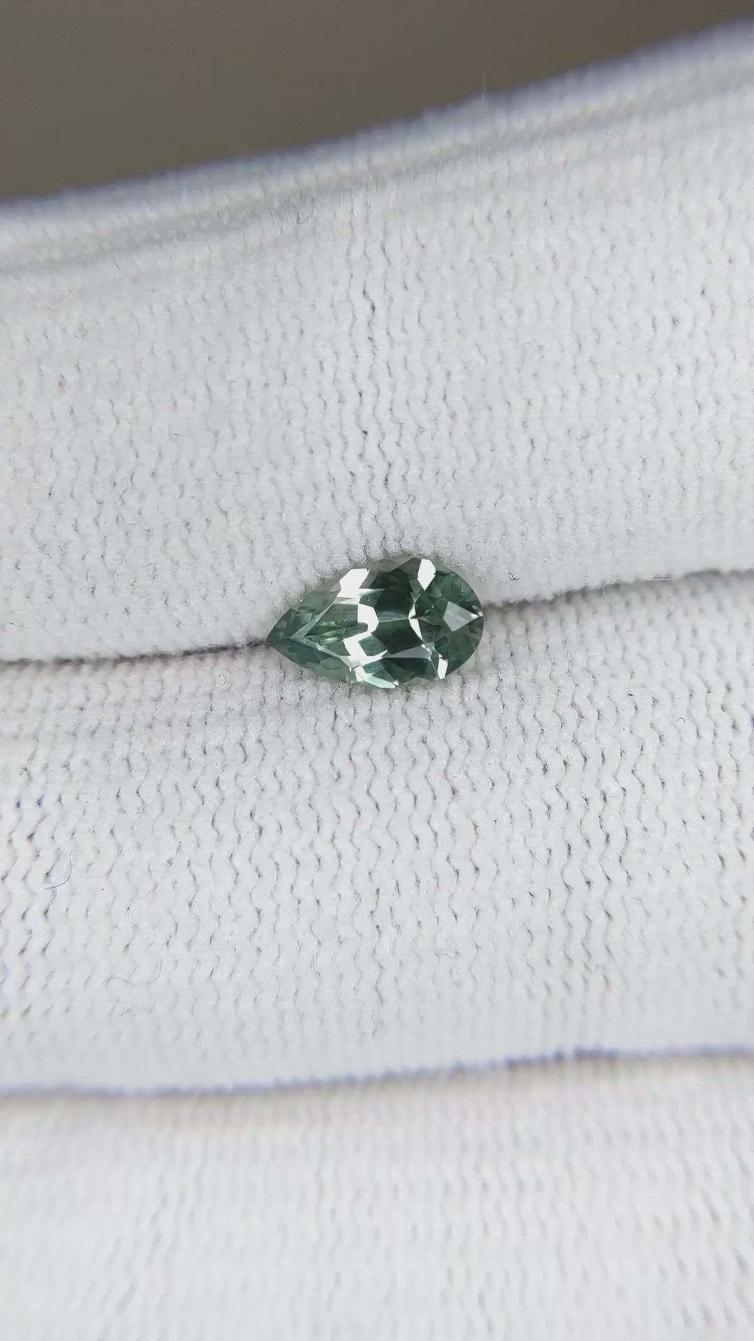 0.90 Ct. Green Sapphire from Montana Size Video