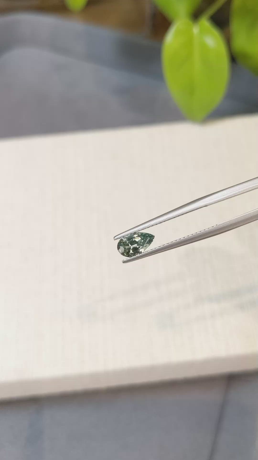0.90 Ct. Green Sapphire from Montana Size Video