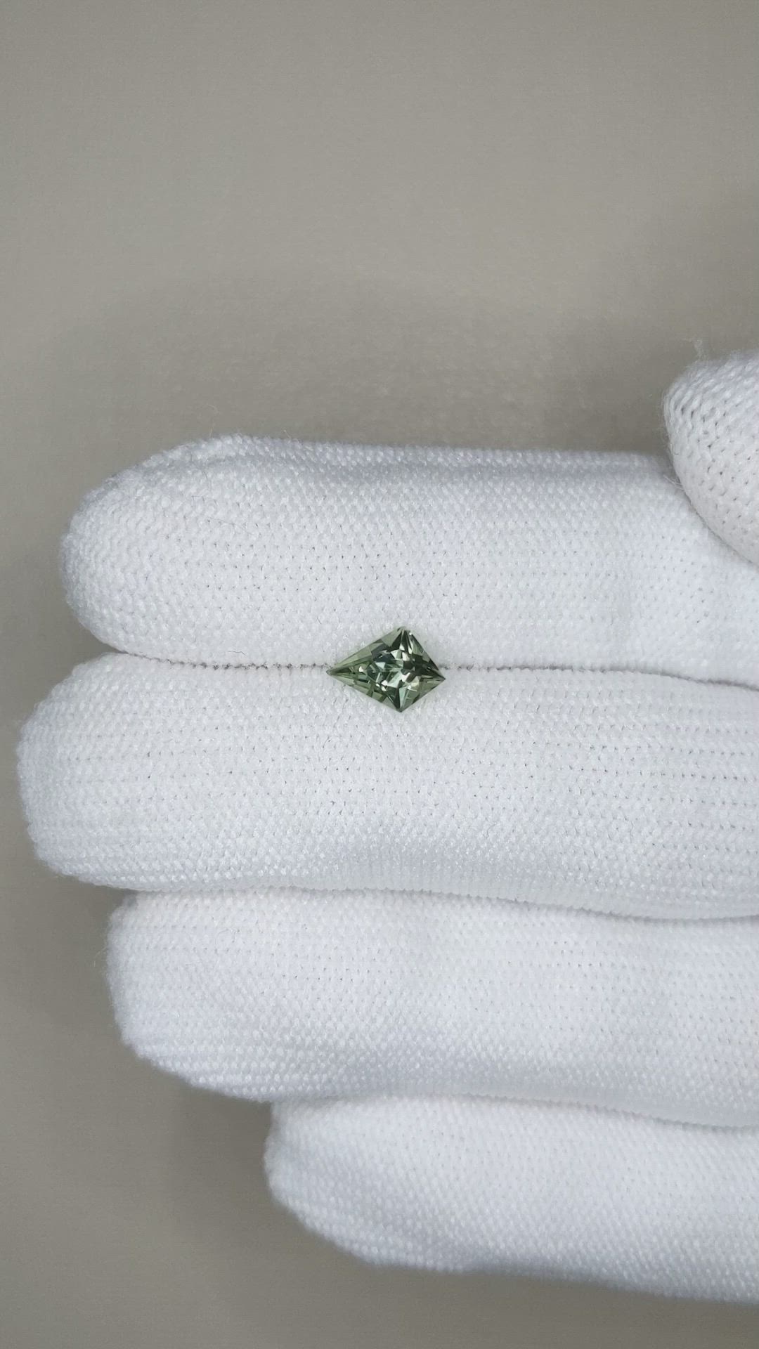 0.94 Ct. Green Sapphire from Montana Size Video