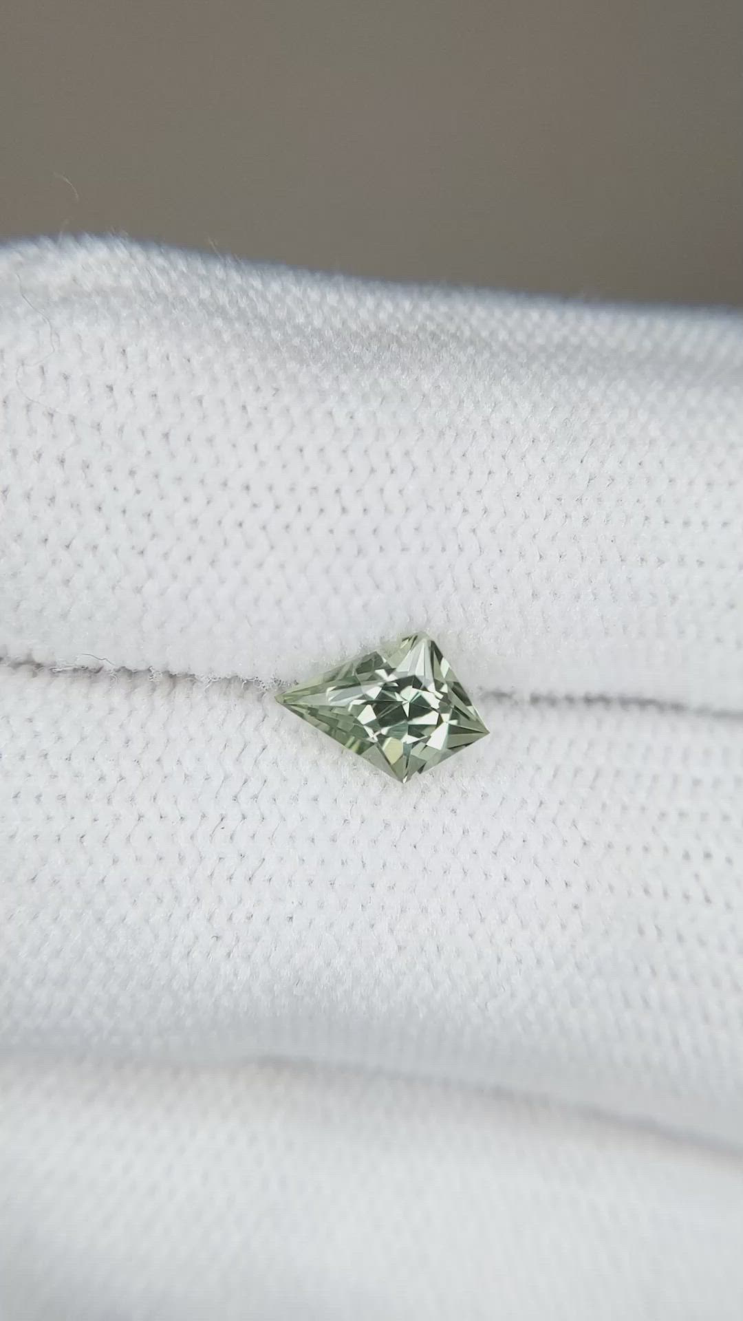0.94 Ct. Green Sapphire from Montana Size Video