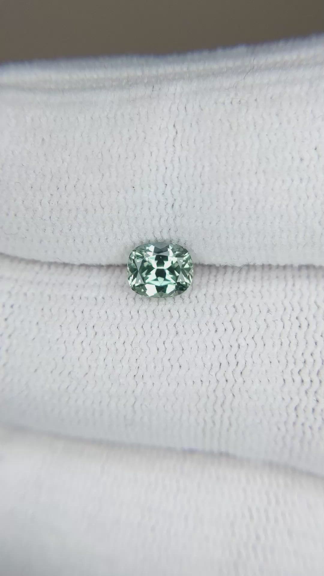 0.87 Ct. Bluish Green Sapphire from Montana Size Video