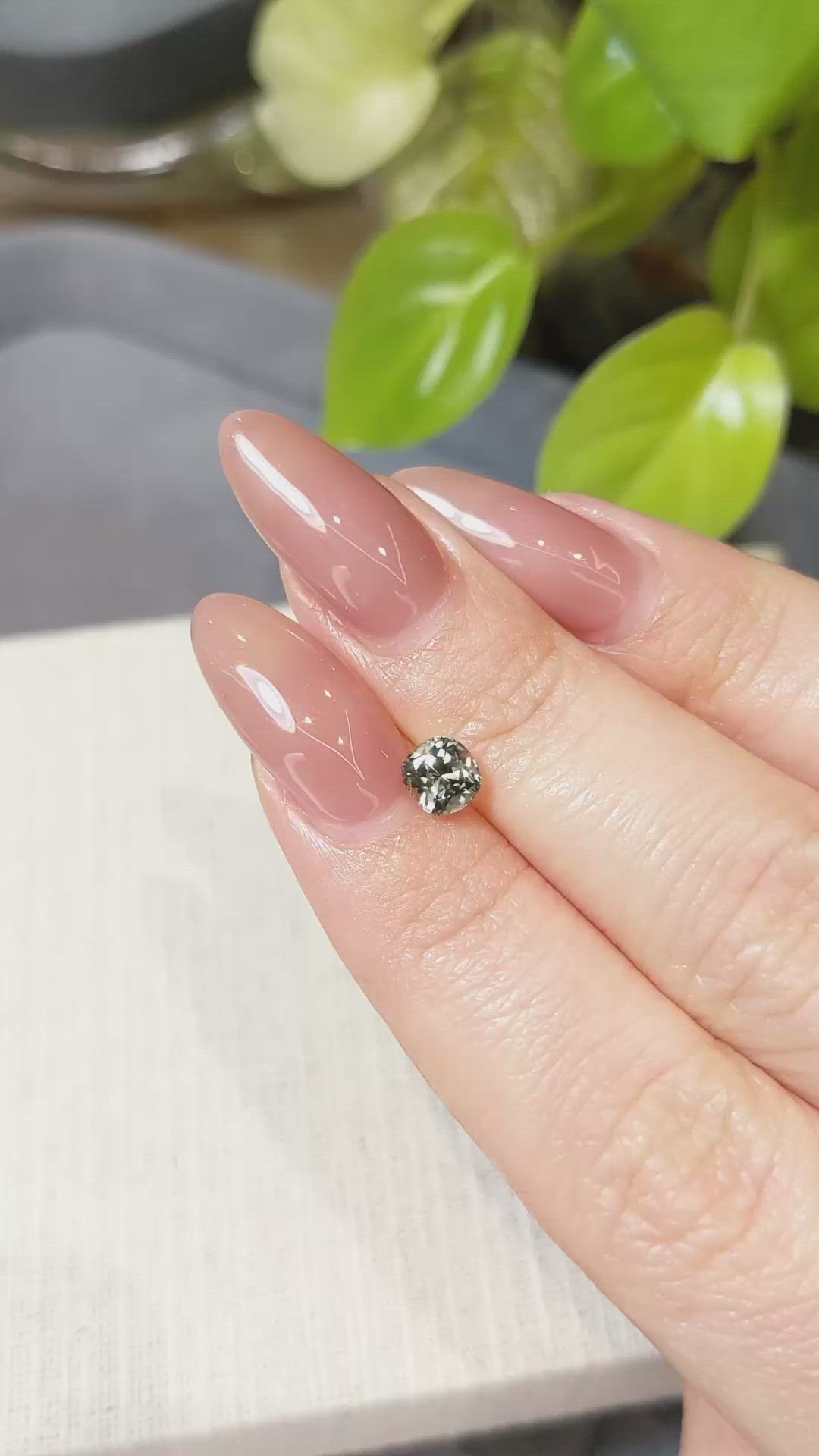 0.87 Ct. Green Sapphire from Montana Size Video