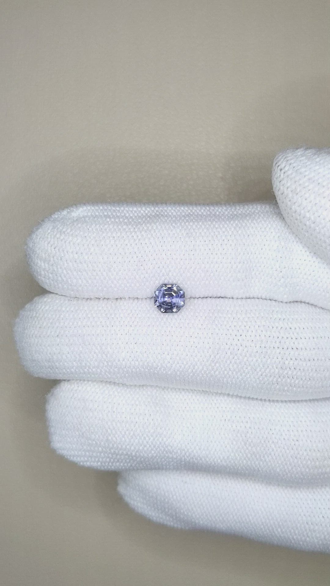 0.87 Ct. Purple Sapphire from Montana Size Video