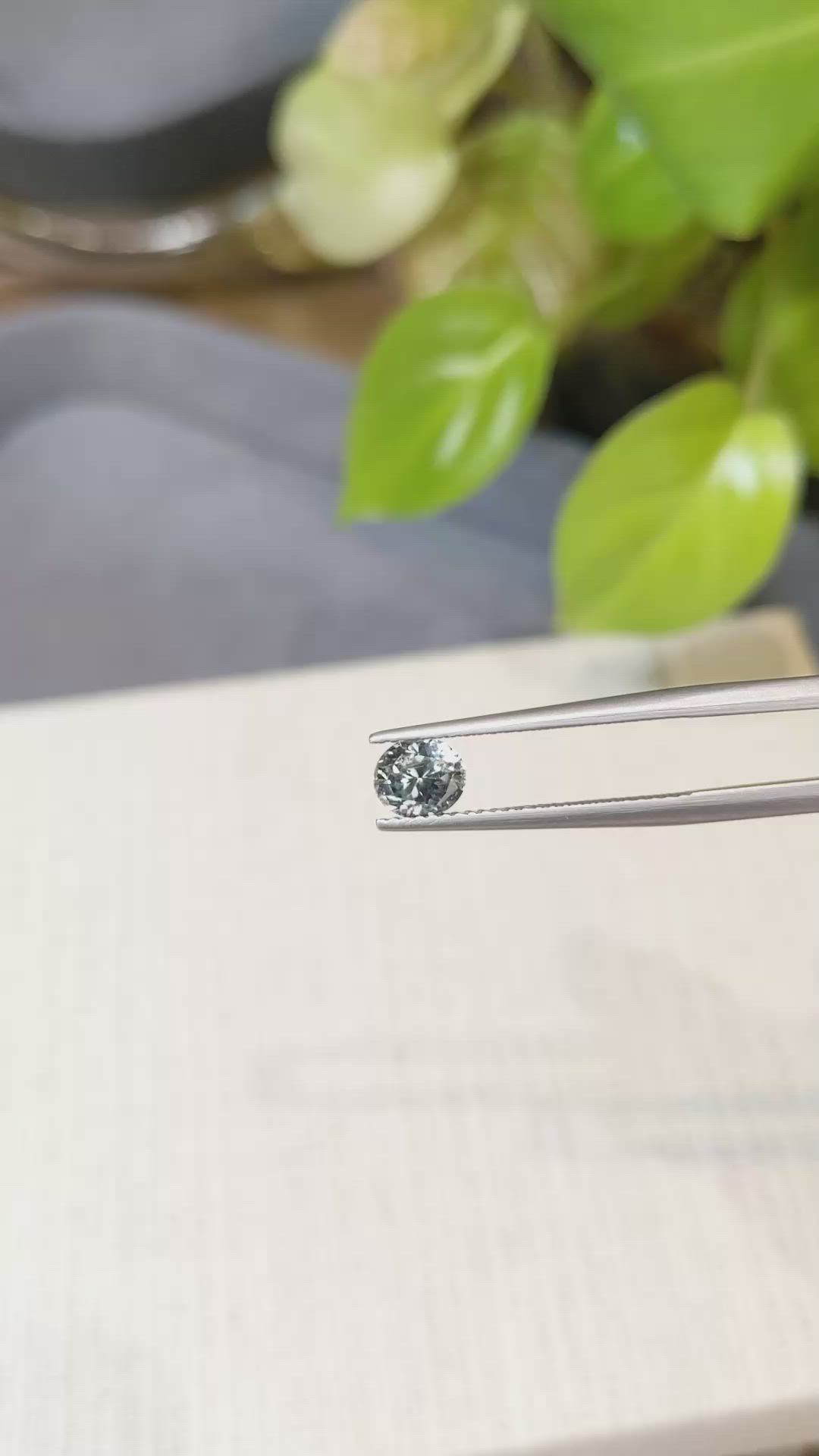 0.87 Ct. Greyish Blue Sapphire from Montana Size Video