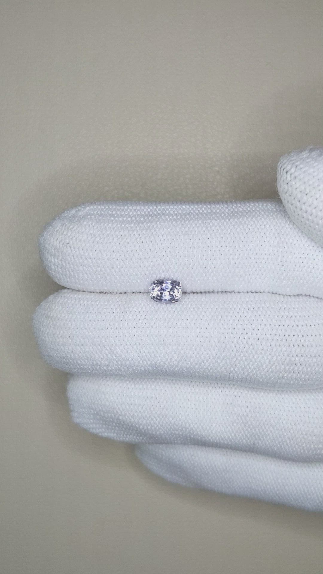 0.85 Ct. Purple Sapphire from Montana Size Video