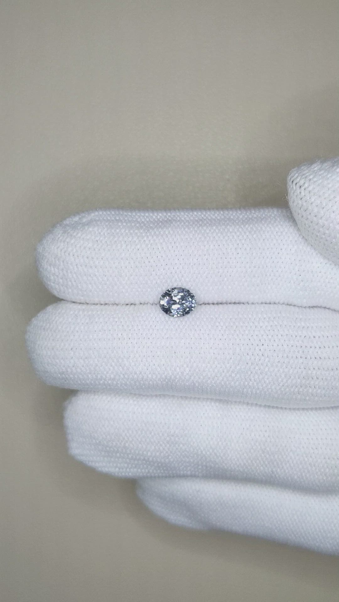 0.87 Ct. Greyish Blue Sapphire from Montana Size Video