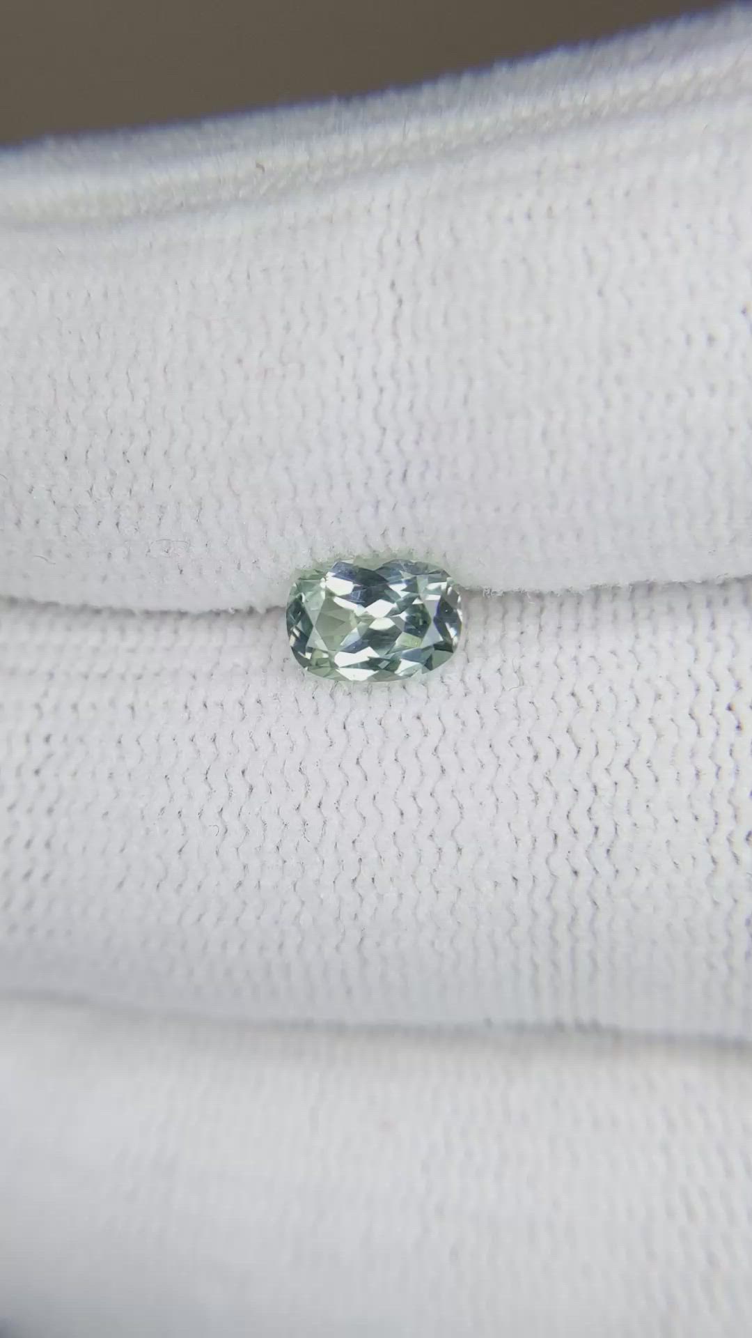 0.80 Ct. Bluish Green Sapphire from Montana Size Video