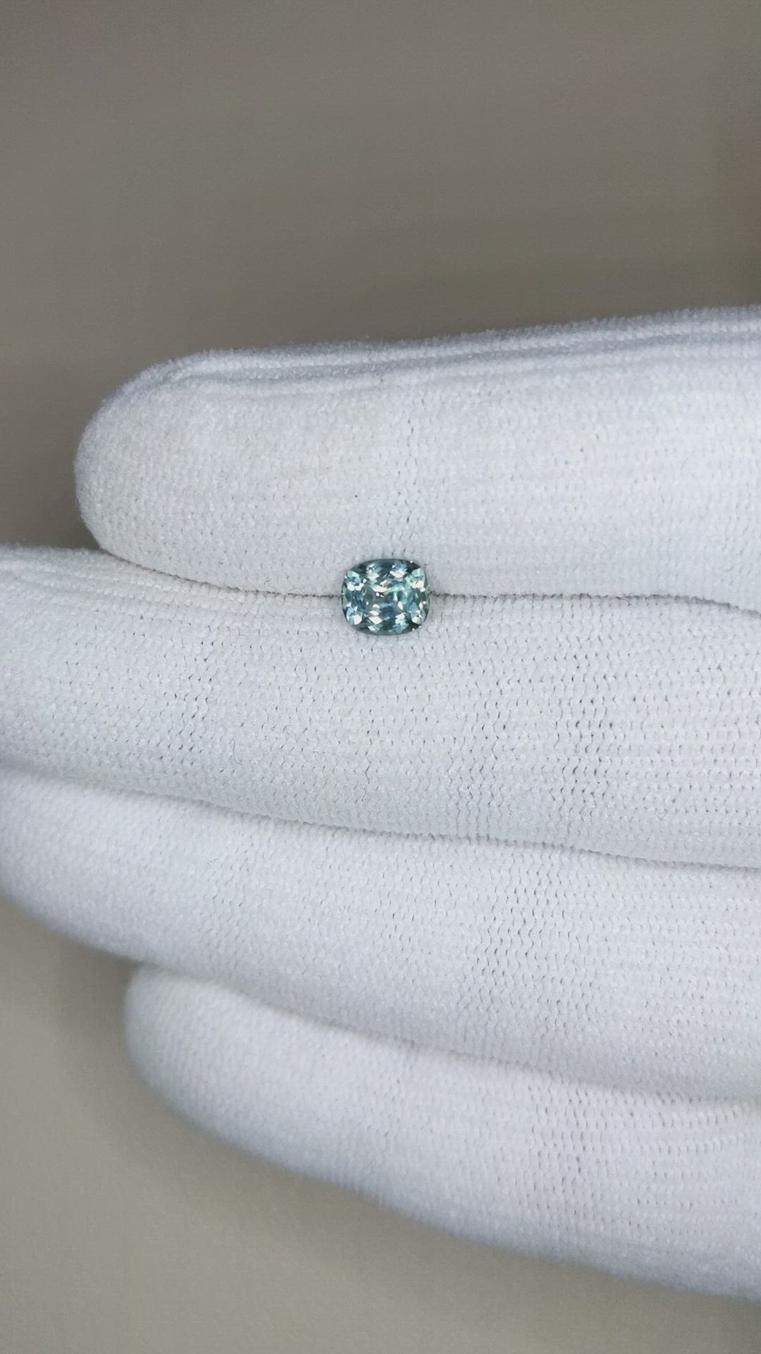 0.89 Ct. Bluish Green Sapphire from Montana Size Video